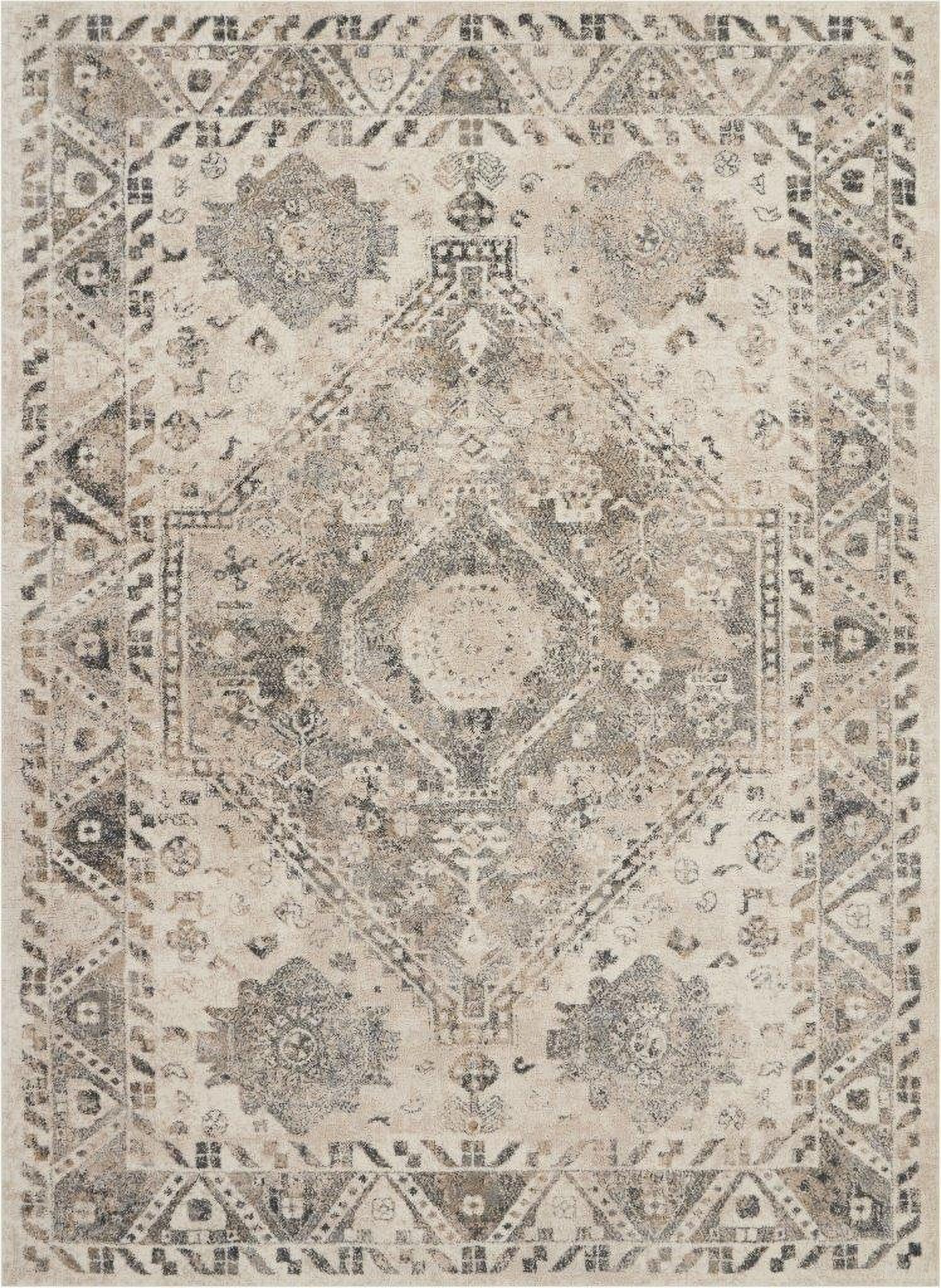The appearance of Fusion Cream and Grey 7'10" x 10'6" Area Rug designed by Nourison in the traditional interior design. This cream and grey piece of furniture was selected by 1StopBedrooms from Fusion Collection to add a touch of cosiness and style into your home. Sku: 99446317087. Material: Polypropylene.