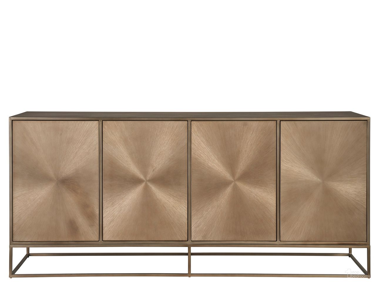The appearance of Fusion Credenza In Aged Brass designed by Universal in the modern / contemporary interior design. This aged brass piece of furniture was selected by 1StopBedrooms from Modern Collection to add a touch of cosiness and style into your home. Sku: U365964. Material: Wood.