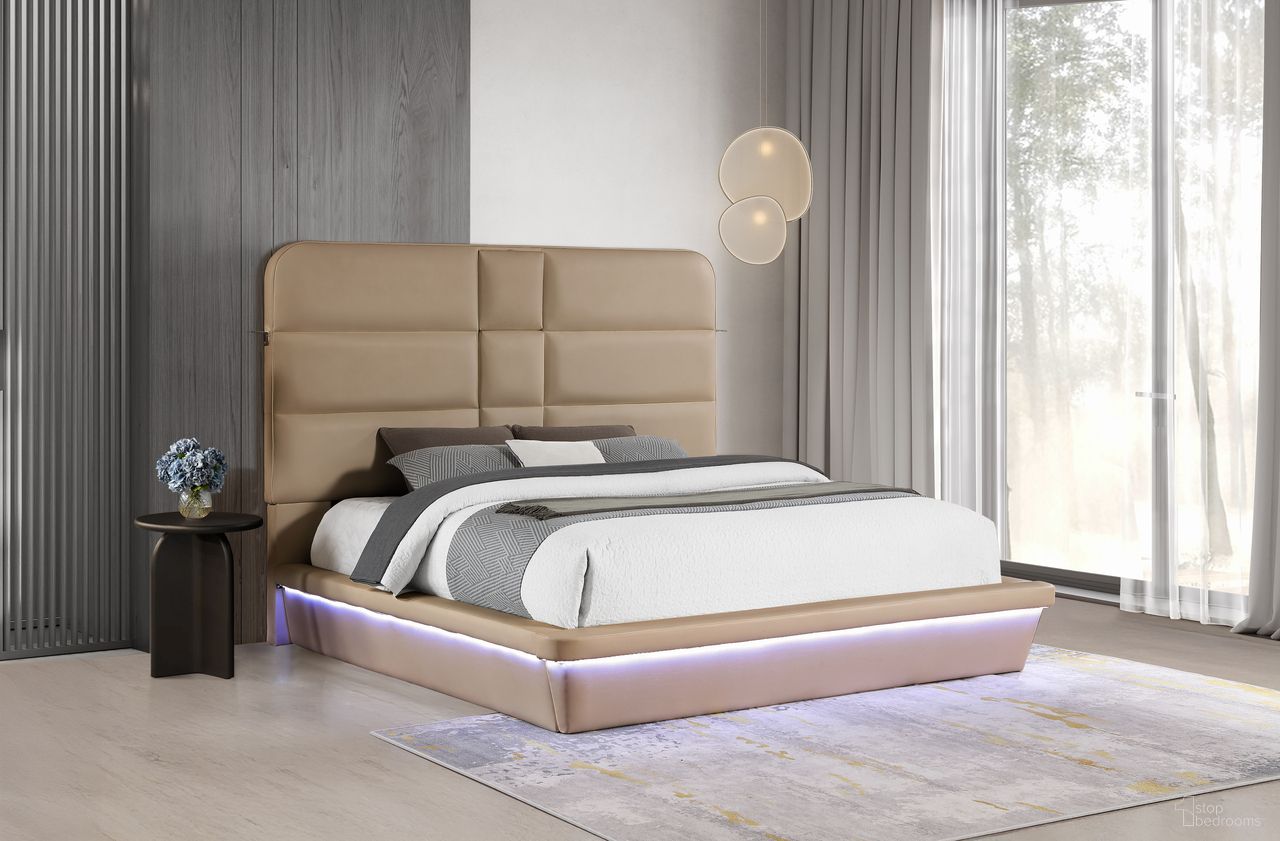 Futura King Bed In Caramel
