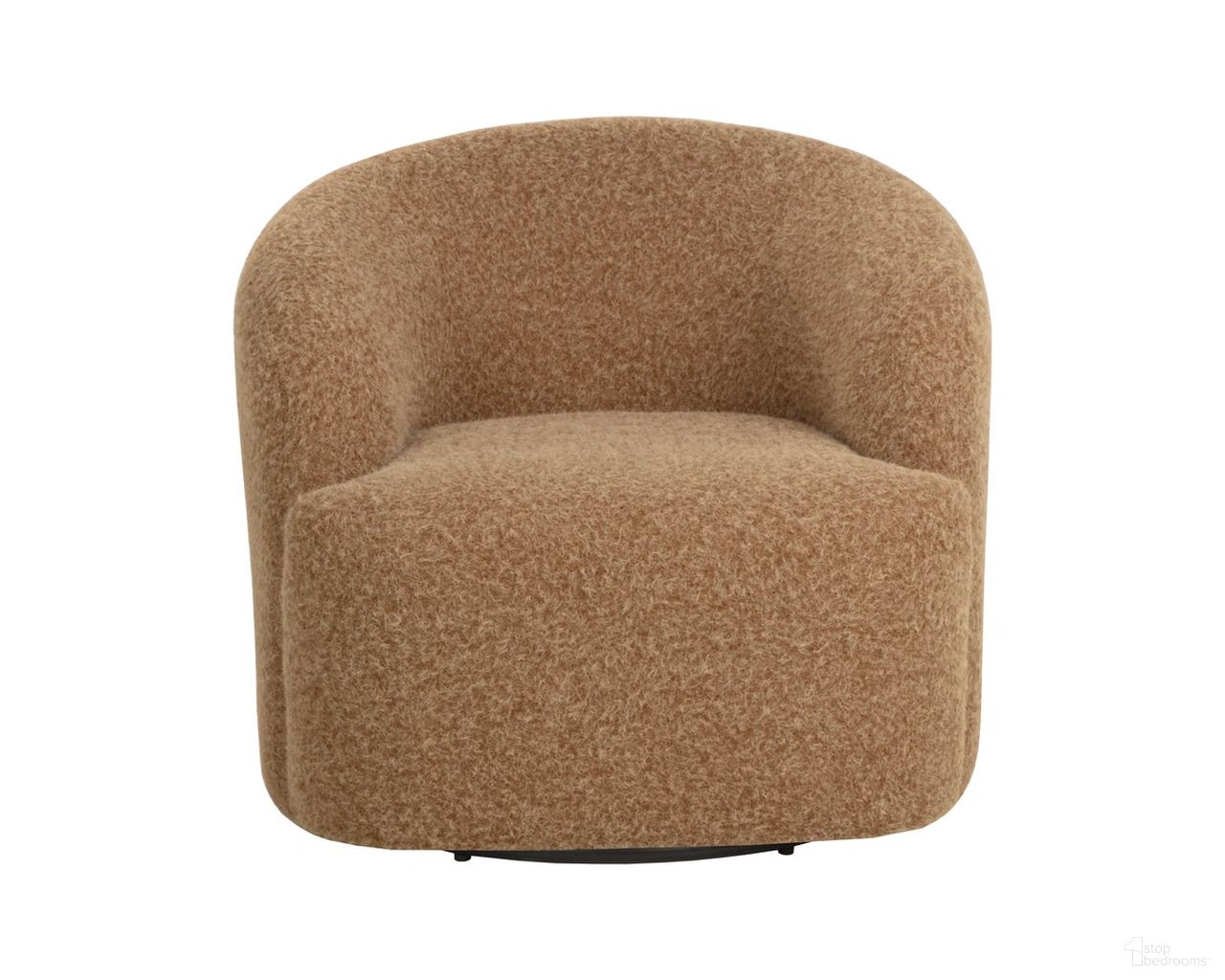 Fuwari Swivel Lounge Chair In Macio Camel