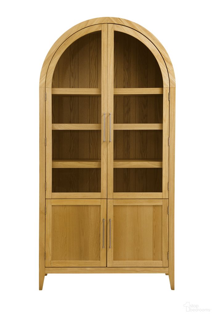 The appearance of Fynn Blonde Display Cabinet In Tan designed by Bassett Mirror Company in the modern / contemporary interior design. This tan piece of furniture was selected by 1StopBedrooms from Fynn Collection to add a touch of cosiness and style into your home. Sku: 3312-LR-500. Material: Wood.