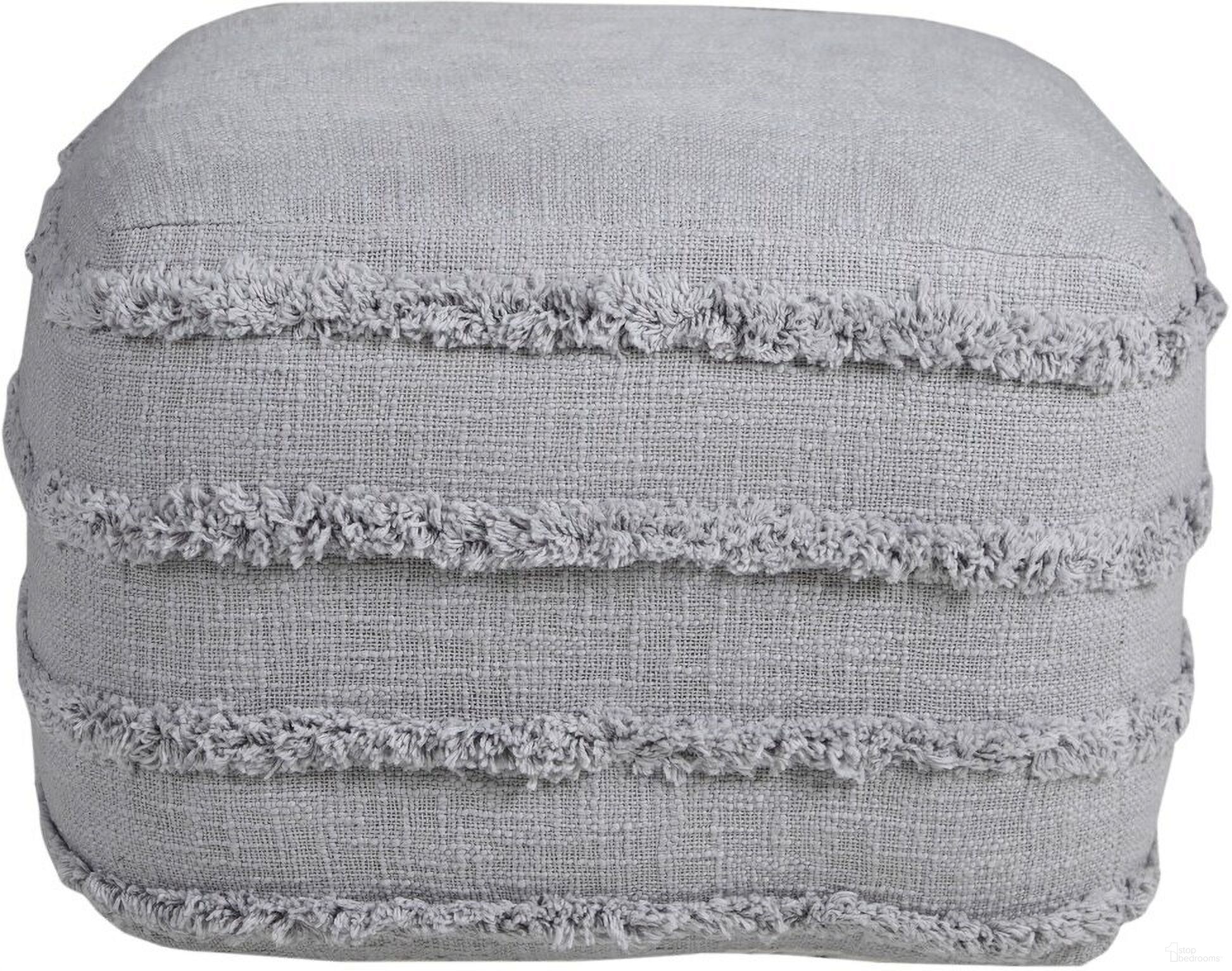 The appearance of Fyori Striped Hand-Woven All-Natural Ottoman Pouf In Gray designed by Rajani Home in the transitional interior design. This gray piece of furniture  was selected by 1StopBedrooms from Bova Collection to add a touch of cosiness and style into your home. Sku: 2C716208G49348. Material: Cotton.