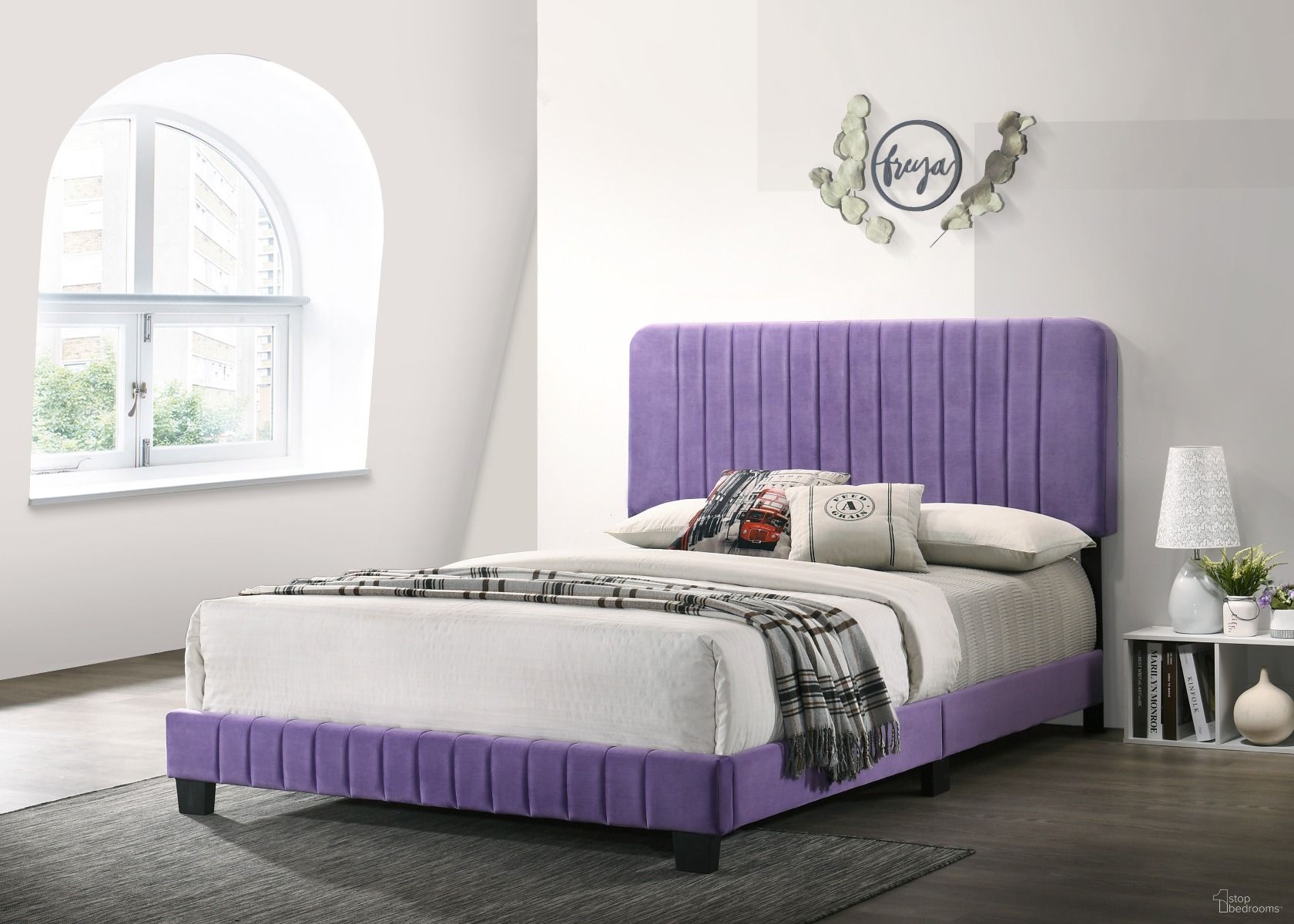 Glory Furniture Lodi Queen Bed, Purple