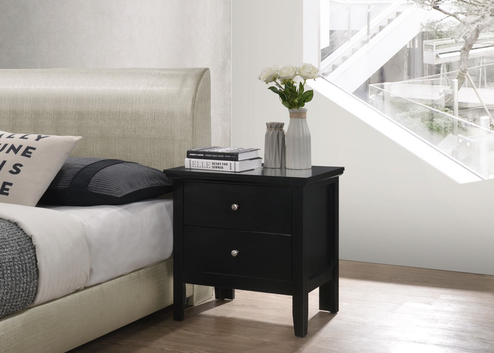 The appearance of Glory Furniture Primo Nightstand, Black designed by Glory in the modern / contemporary interior design. This black piece of furniture was selected by 1StopBedrooms from Primo Collection to add a touch of cosiness and style into your home. Sku: G1336-N-Nightstand. Material: Wood.