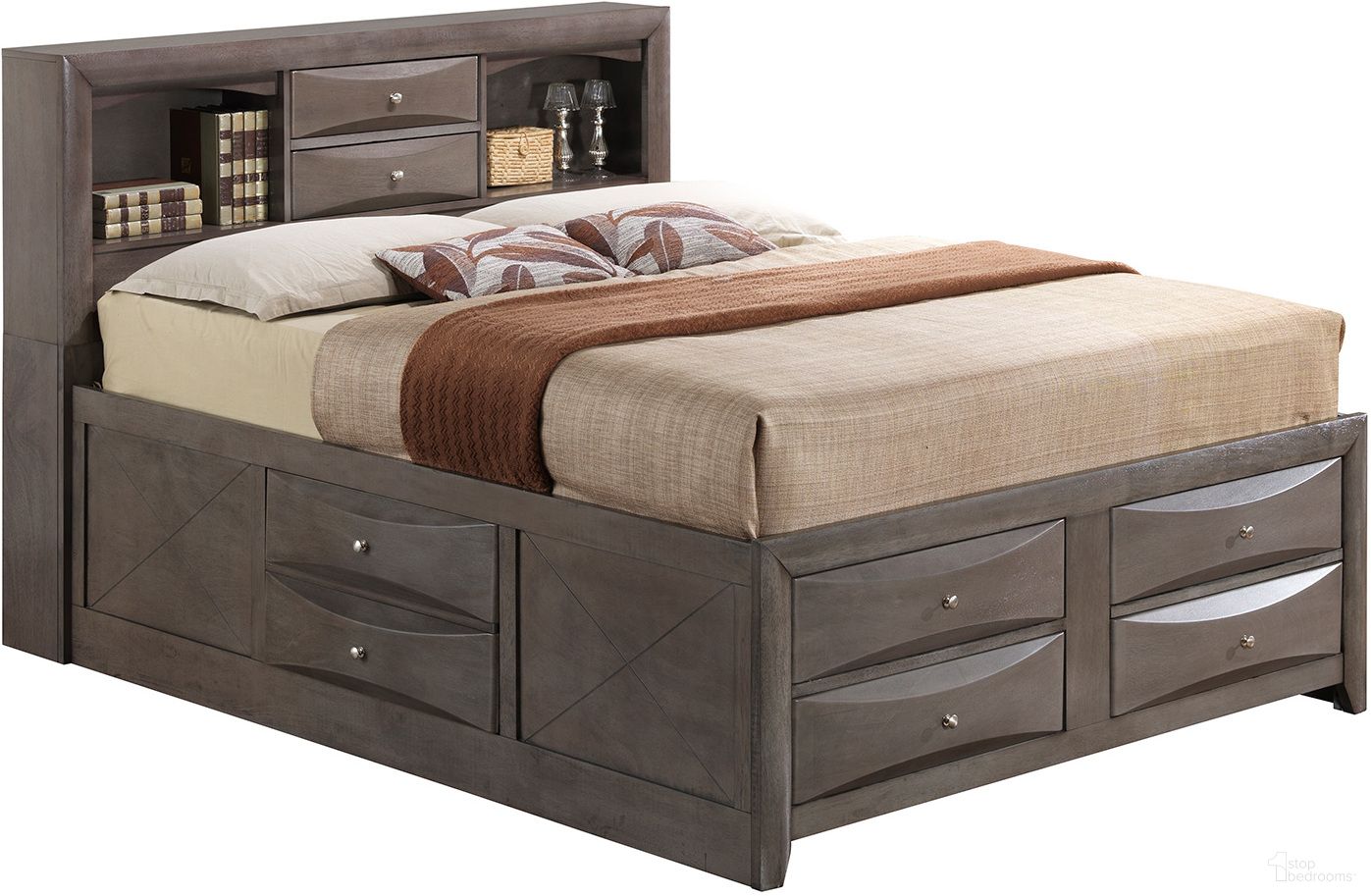The appearance of Glory Furniture Full Storage Bed in Gray designed by Glory in the transitional interior design. This gray piece of furniture was selected by 1StopBedrooms from G1505 Collection to add a touch of cosiness and style into your home. Sku: G1505G-FSB3 Box 1;G1505G-FSB3 Box 3;G1505G-FSB3 Box 2;G1505G-FSB3 Box 4;G1505G-FSB3 Box 5;G1505G-FSB3 Box 6. Bed Type: Storage Bed. Material: Wood. Bed Size: Full.