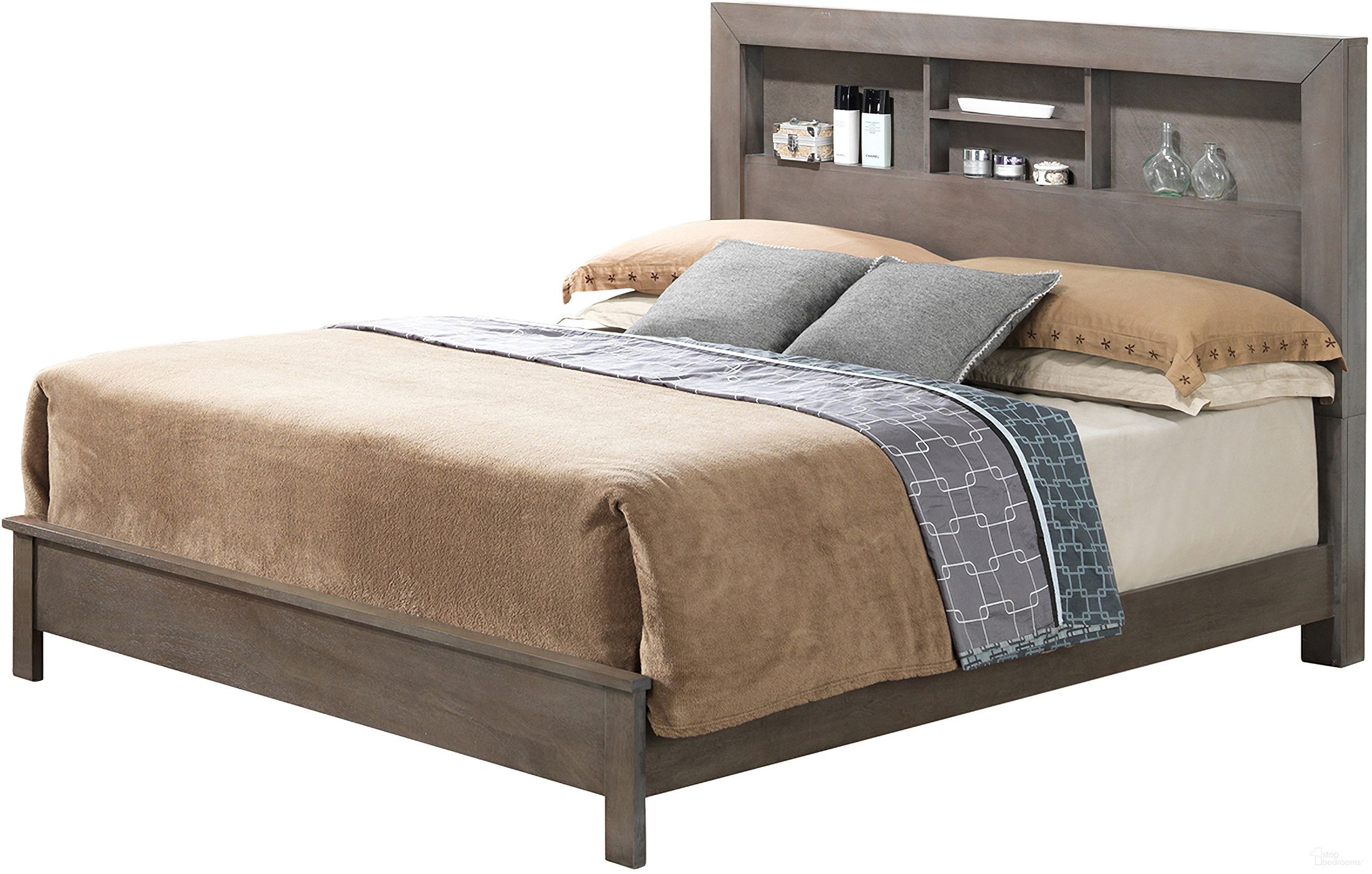 The appearance of Glory Furniture Queen Bed in Gray G2405B-QB2 designed by Glory in the transitional interior design. This gray piece of furniture was selected by 1StopBedrooms from G2405B Collection to add a touch of cosiness and style into your home. Sku: G2405B-QB2 Box 1;G2405B-QB2 Box 3;G2405B-QB2 Box 2. Bed Type: Bookcase Bed. Material: Wood. Bed Size: Queen.