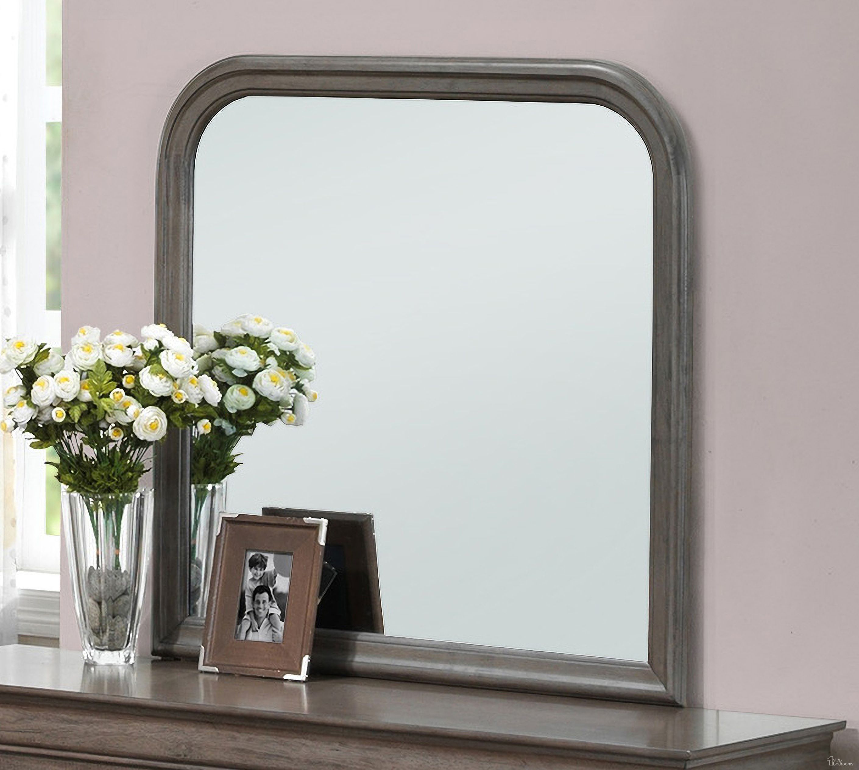 The appearance of Glory Furniture G3105 Mirror in Grey designed by Glory in the traditional interior design. This gray piece of furniture was selected by 1StopBedrooms from G3105 Collection to add a touch of cosiness and style into your home. Sku: G3105-M-Mirror. Material: Glass.