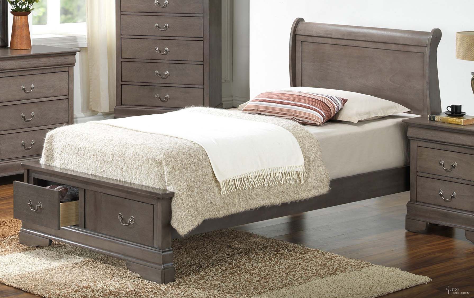The appearance of Glory Furniture G3105 Twin Low Profile Storage Bed in Grey designed by Glory in the traditional interior design. This gray piece of furniture was selected by 1StopBedrooms from G3105 Collection to add a touch of cosiness and style into your home. Sku: G3105D-TSB2 Box 1;G3105D-TSB2 Box 2;G3105D-TSB2 Box 3;G3105D-TSB2 Box 4. Bed Type: Storage Bed. Material: Wood. Bed Size: Twin.