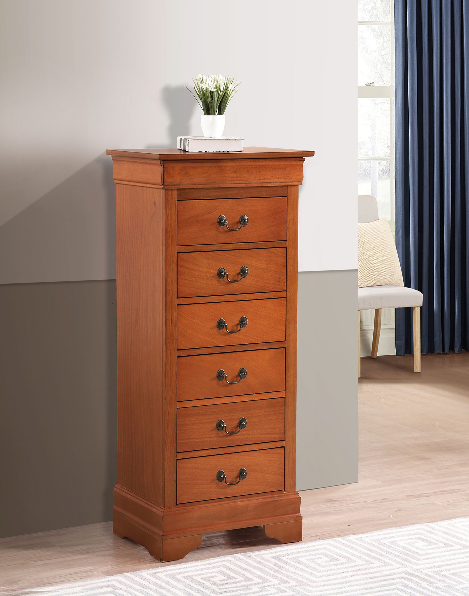 The appearance of G3160 Lingerie Chest designed by Glory in the traditional interior design. This oak piece of furniture  was selected by 1StopBedrooms from G3160 Collection to add a touch of cosiness and style into your home. Sku: G3160-LC-Lingerie Chest. Material: Wood.