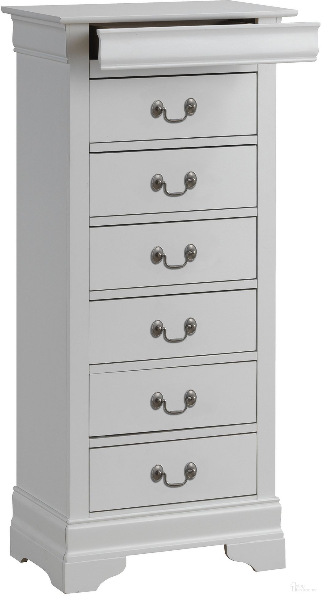 The appearance of Glory Furniture G3190 Lingerie Chest in White designed by Glory in the traditional interior design. This white piece of furniture  was selected by 1StopBedrooms from G3190 Collection to add a touch of cosiness and style into your home. Sku: G3190-LC-Lingerie Chest. Material: Wood.