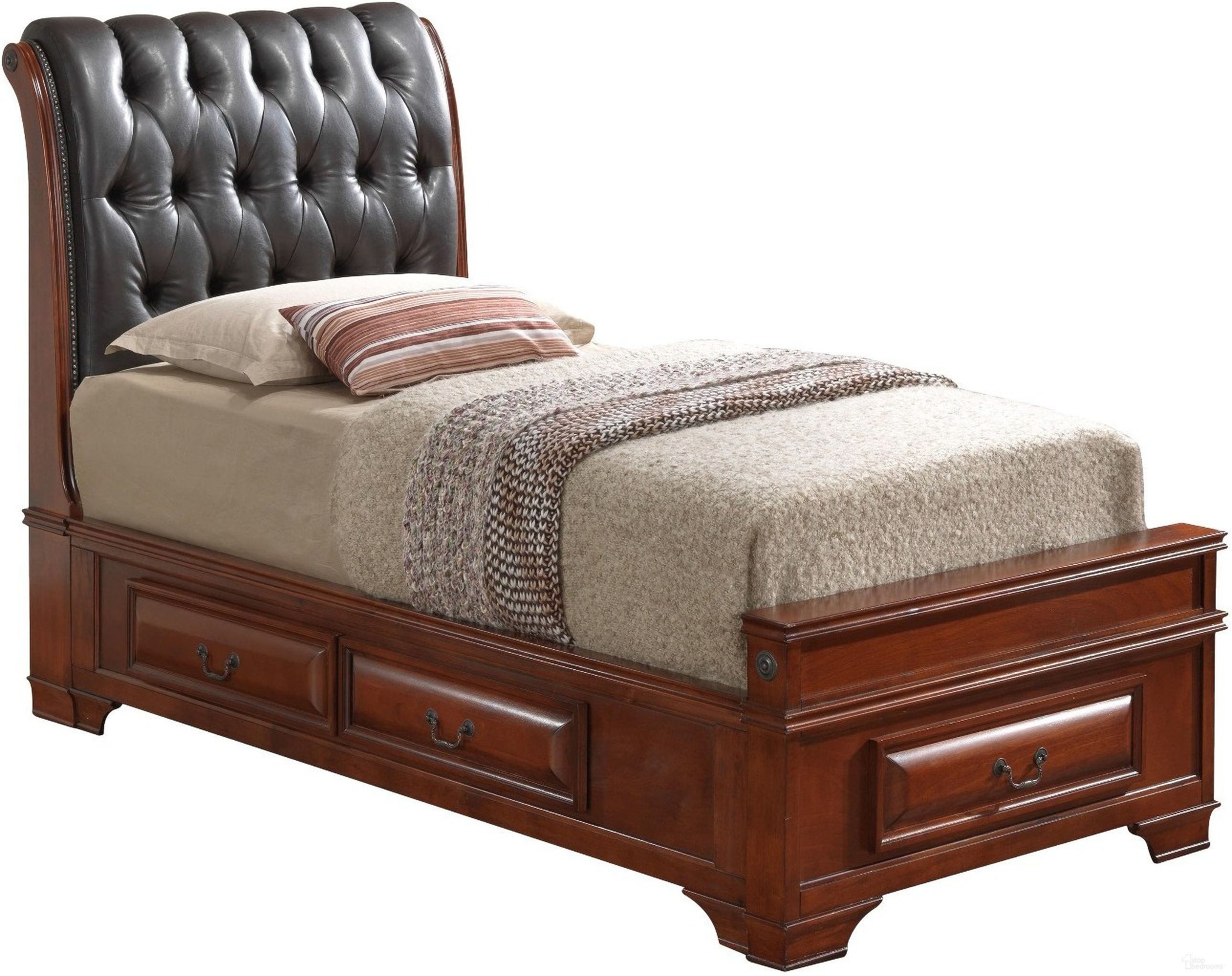 The appearance of G8850E Tufted Storage Bed (Queen) designed by Glory in the traditional interior design. This cherry piece of furniture  was selected by 1StopBedrooms from G8850 Collection to add a touch of cosiness and style into your home. Sku: G8850E-QB5 Box 1;G8850E-QB5 Box 2;G8850E-QB5 Box 3;G8850E-QB5 Box 4;G8850E-QB5 Box 5;G8850E-QB5 Box 6. Bed Type: Storage Bed. Material: Wood. Bed Size: Queen.