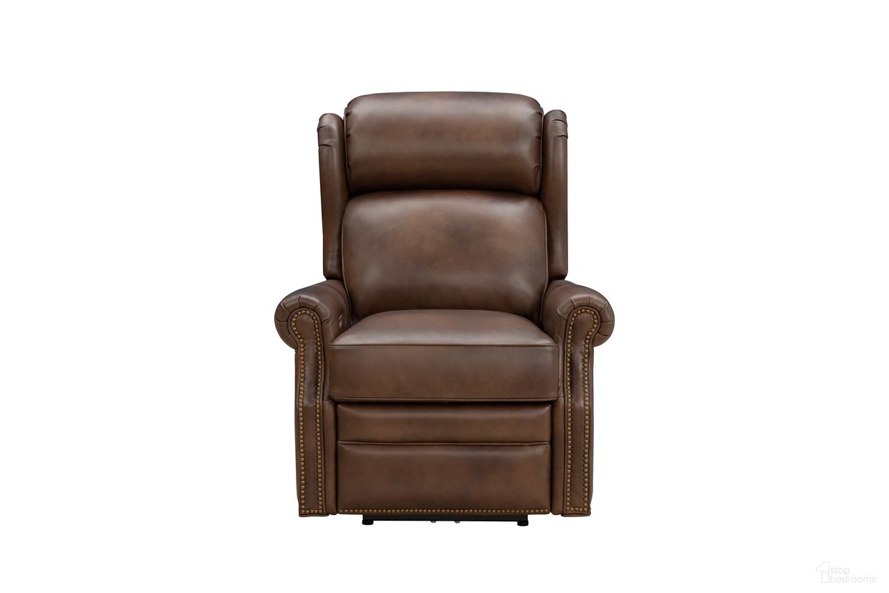 The appearance of Gabby Power Recliner with Power Head Rest and Power Lumbar In Worthington Cognac designed by BarcaLounger in the transitional interior design. This worthington cognac piece of furniture  was selected by 1StopBedrooms from Gabby Collection to add a touch of cosiness and style into your home. Sku: 9PHL1505546085. Material: Leather.