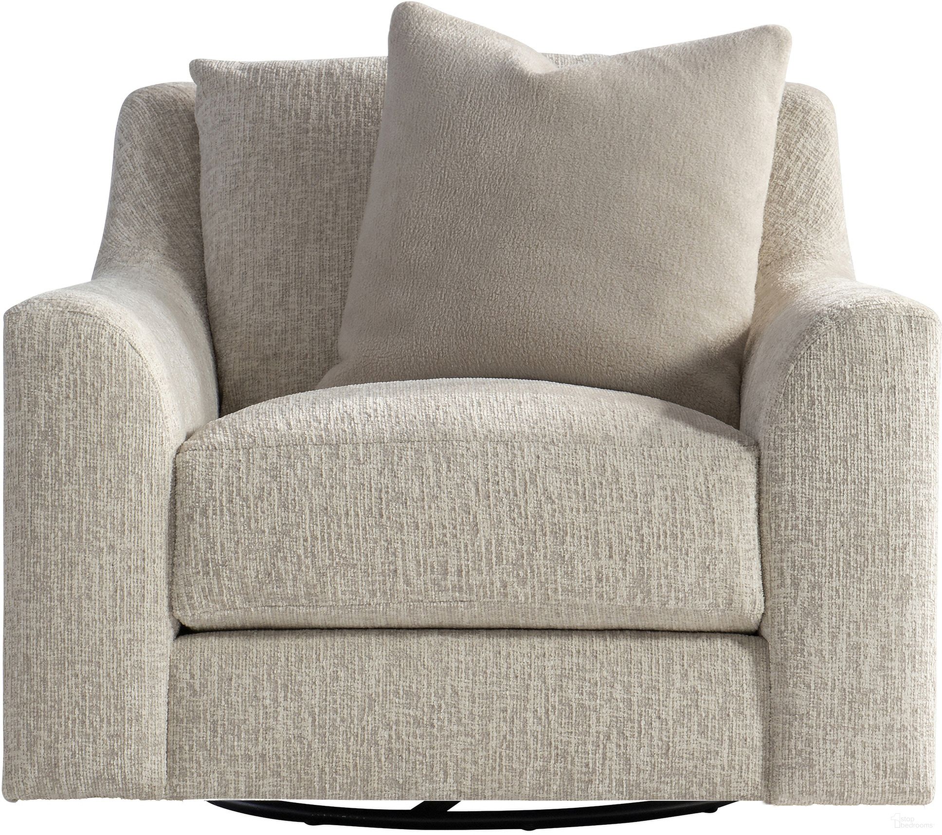 The appearance of Gabi Fabric Swivel Chair designed by Bernhardt in the transitional interior design. This cream piece of furniture was selected by 1StopBedrooms from Gabi Collection to add a touch of cosiness and style into your home. Sku: P7082SA. Material: Fabric.