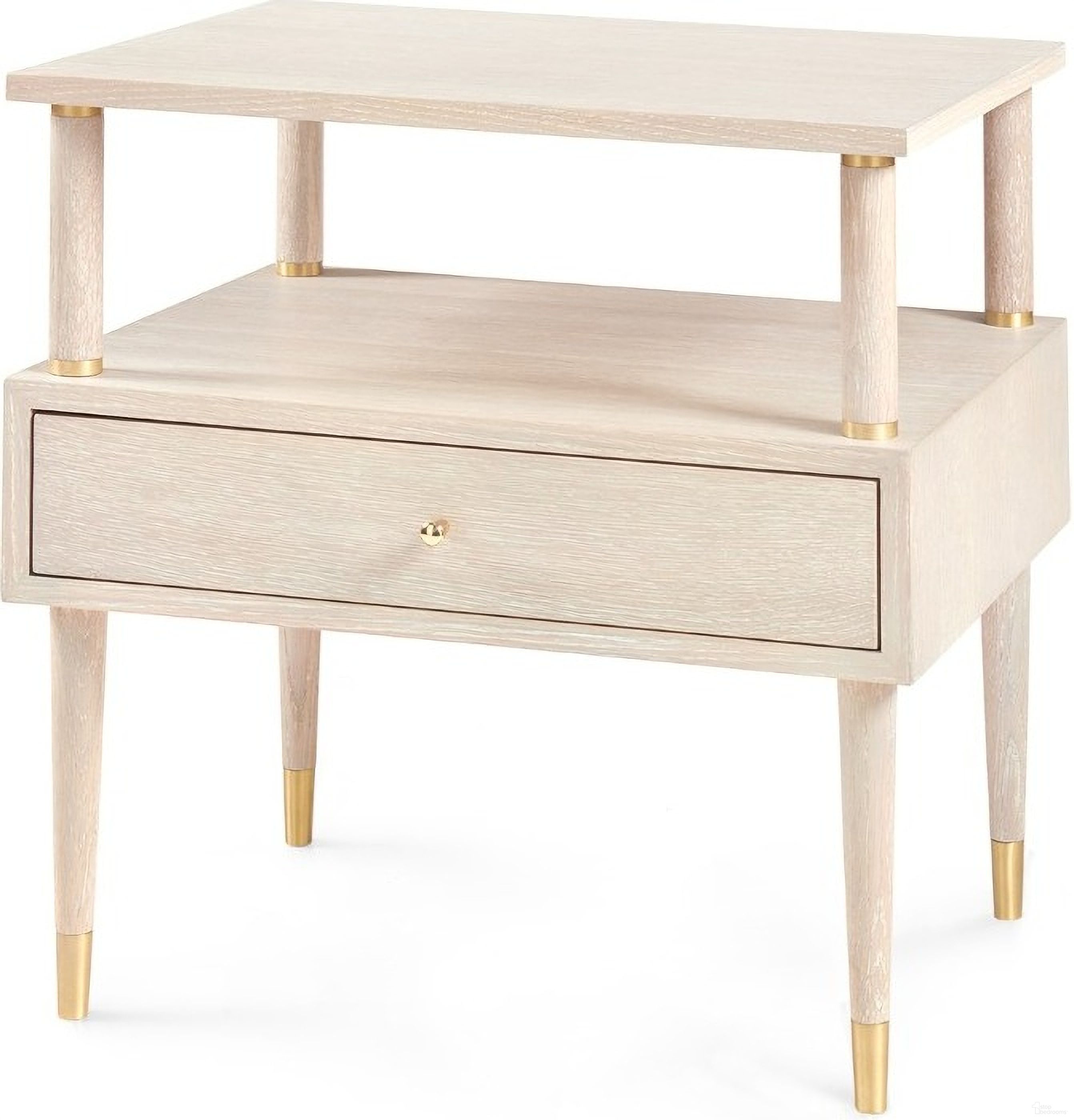 Gabriel 1-Drawer Side Table In Sand