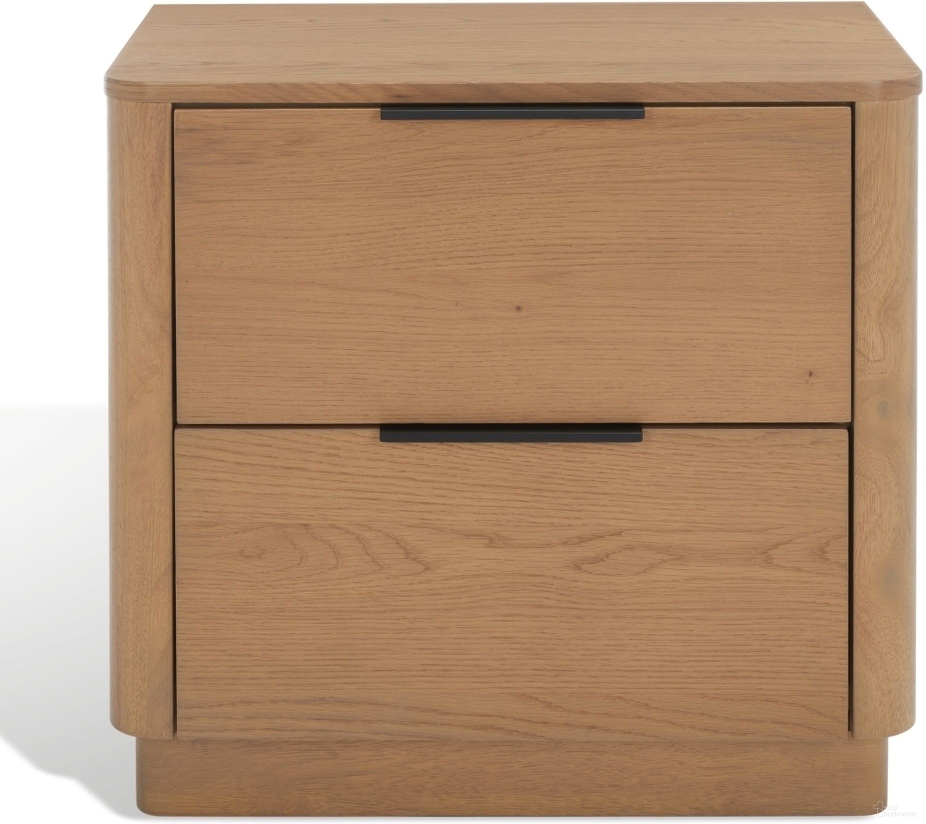 The appearance of Gabrietta 2 Drawer Nightstand In Natural and Black designed by Safavieh Couture in the modern / contemporary interior design. This natural/black piece of furniture was selected by 1StopBedrooms from Gabrietta Collection to add a touch of cosiness and style into your home. Sku: SFV2142A. Material: Wood.