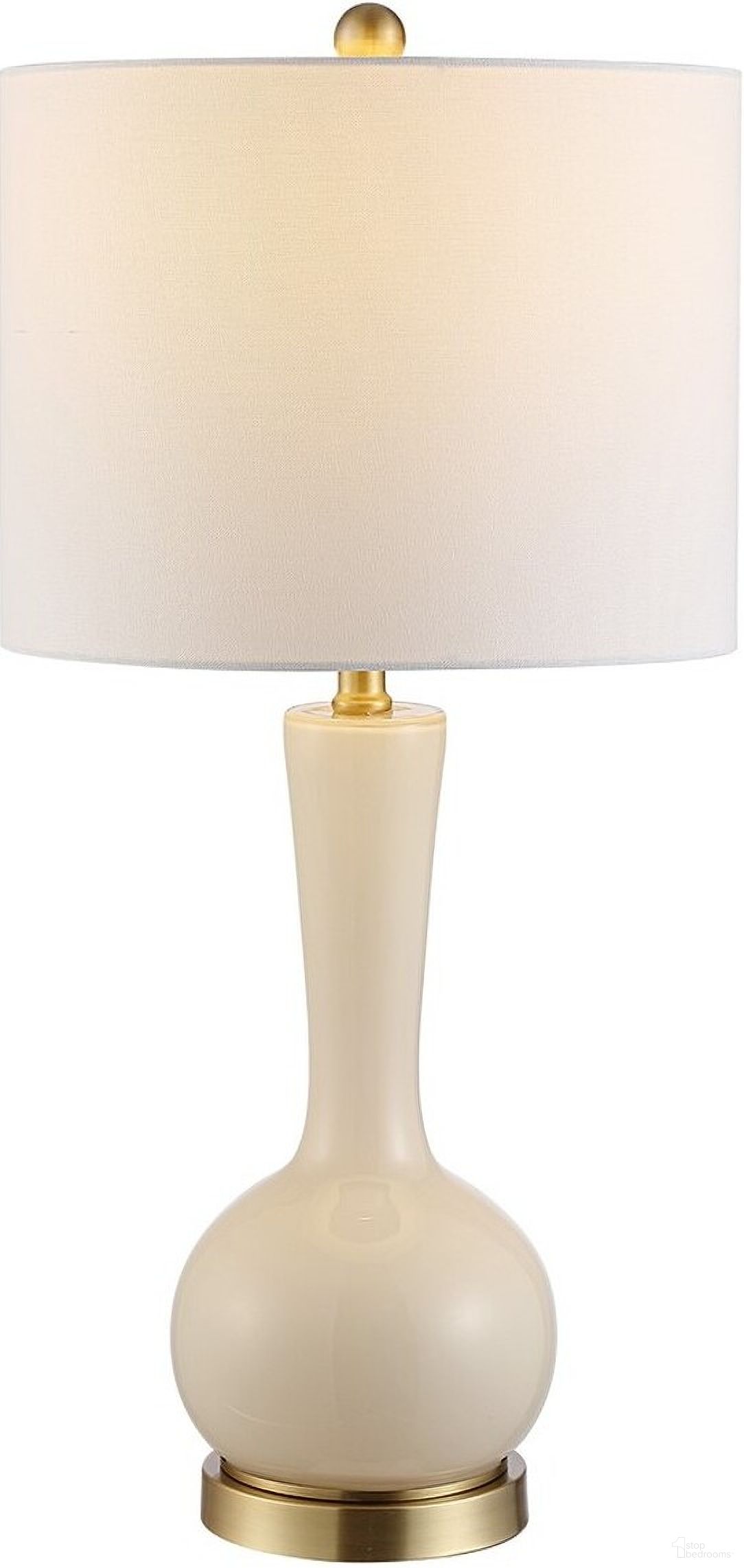 Gaetna Glass Table Lamp in Ivory
