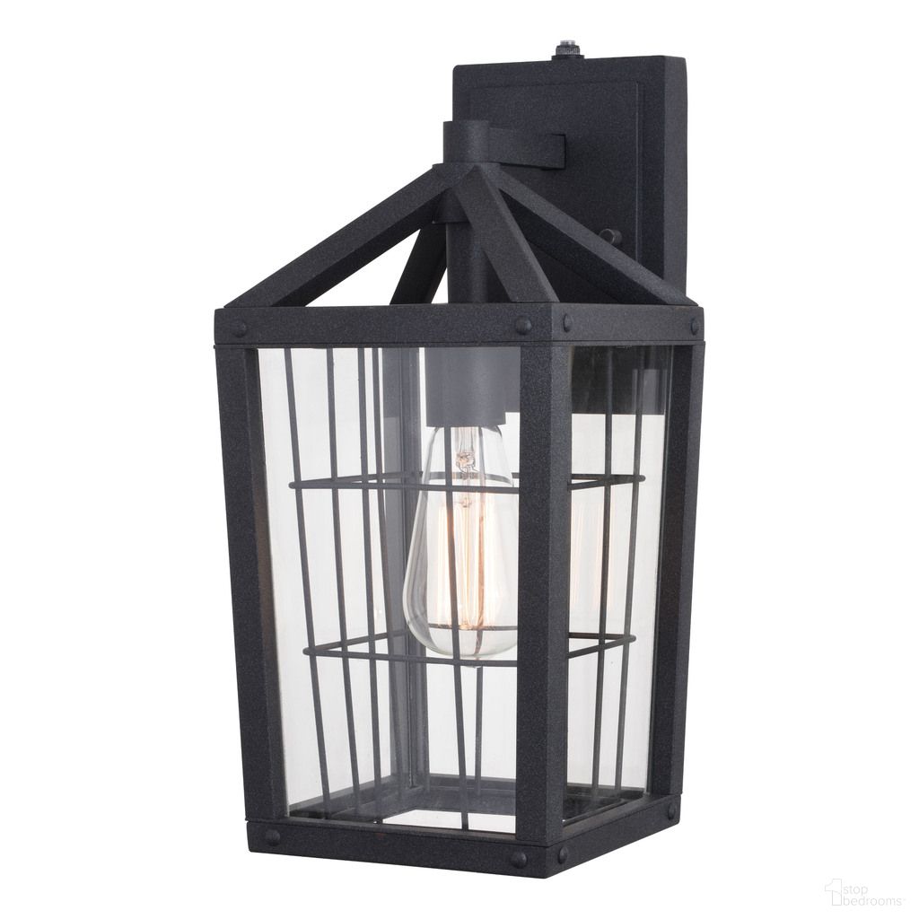 The appearance of Gage 7 Inch Outdoor Wall Light In Volcanic Black designed by Vaxcel in the country / farmhouse interior design. This volcanic black piece of furniture  was selected by 1StopBedrooms from Gage Collection to add a touch of cosiness and style into your home. Sku: T0589. Material: Aluminum.