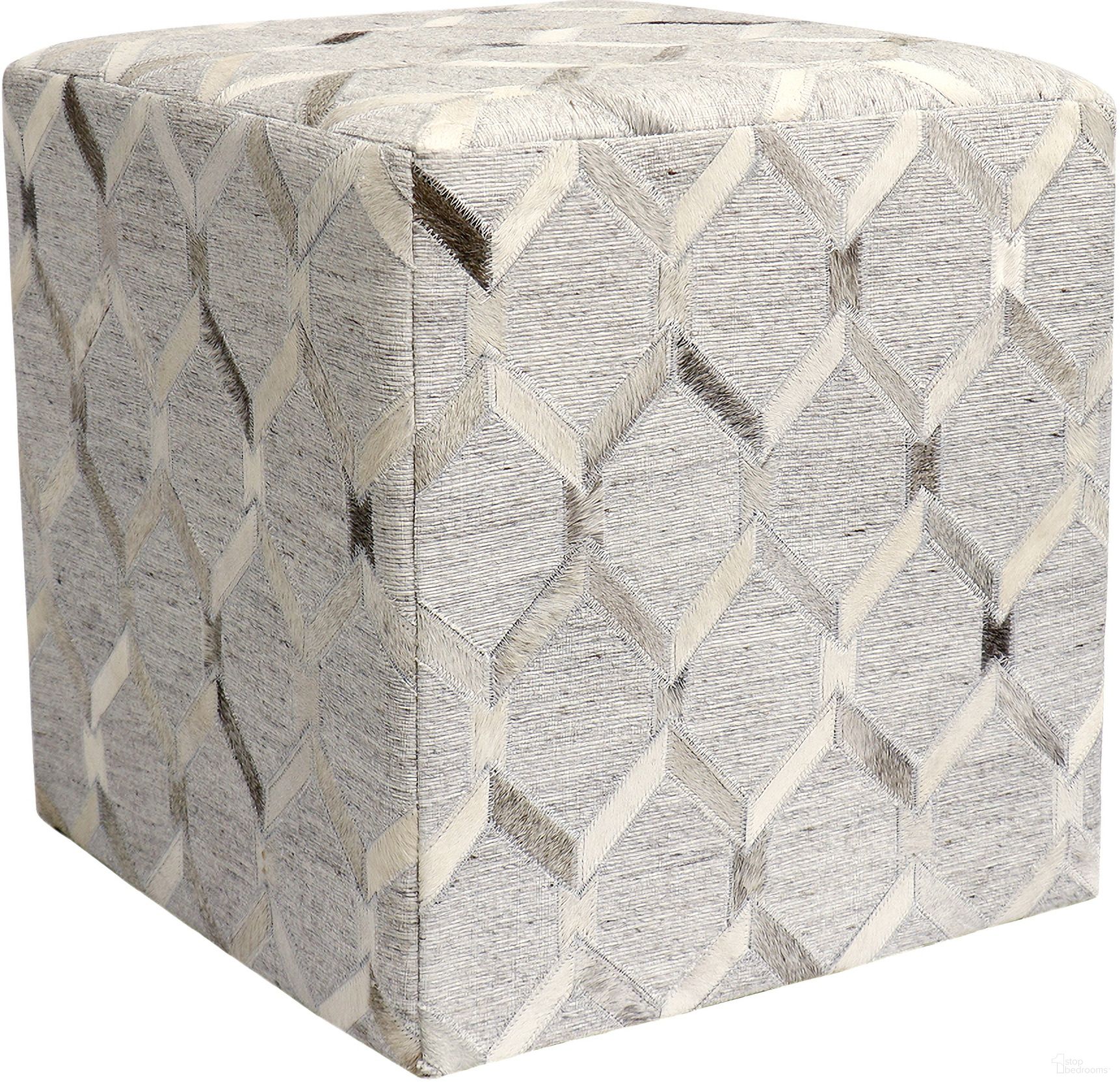 The appearance of Galaxy Cowhide Pouf Ottoman In Silver designed by Pasargad Home in the modern / contemporary interior design. This silver piece of furniture was selected by 1StopBedrooms from Galaxy Collection to add a touch of cosiness and style into your home. Sku: PTPF-152. Material: Cow Hide.