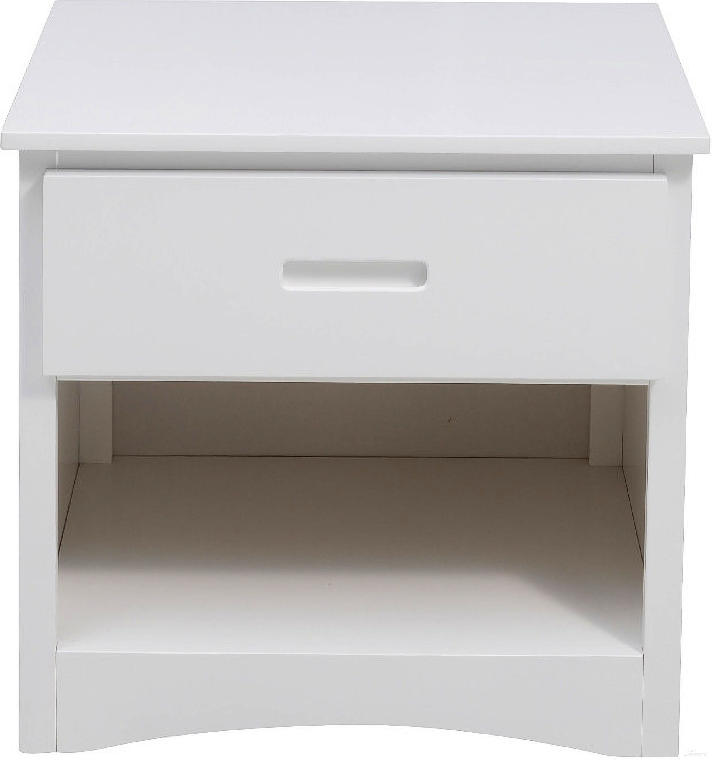 The appearance of Galen White 2 Drawer Nightstand designed by Homelegance in the transitional interior design. This white piece of furniture was selected by 1StopBedrooms from Galen Collection to add a touch of cosiness and style into your home. Sku: B2053W-4. Material: Wood.