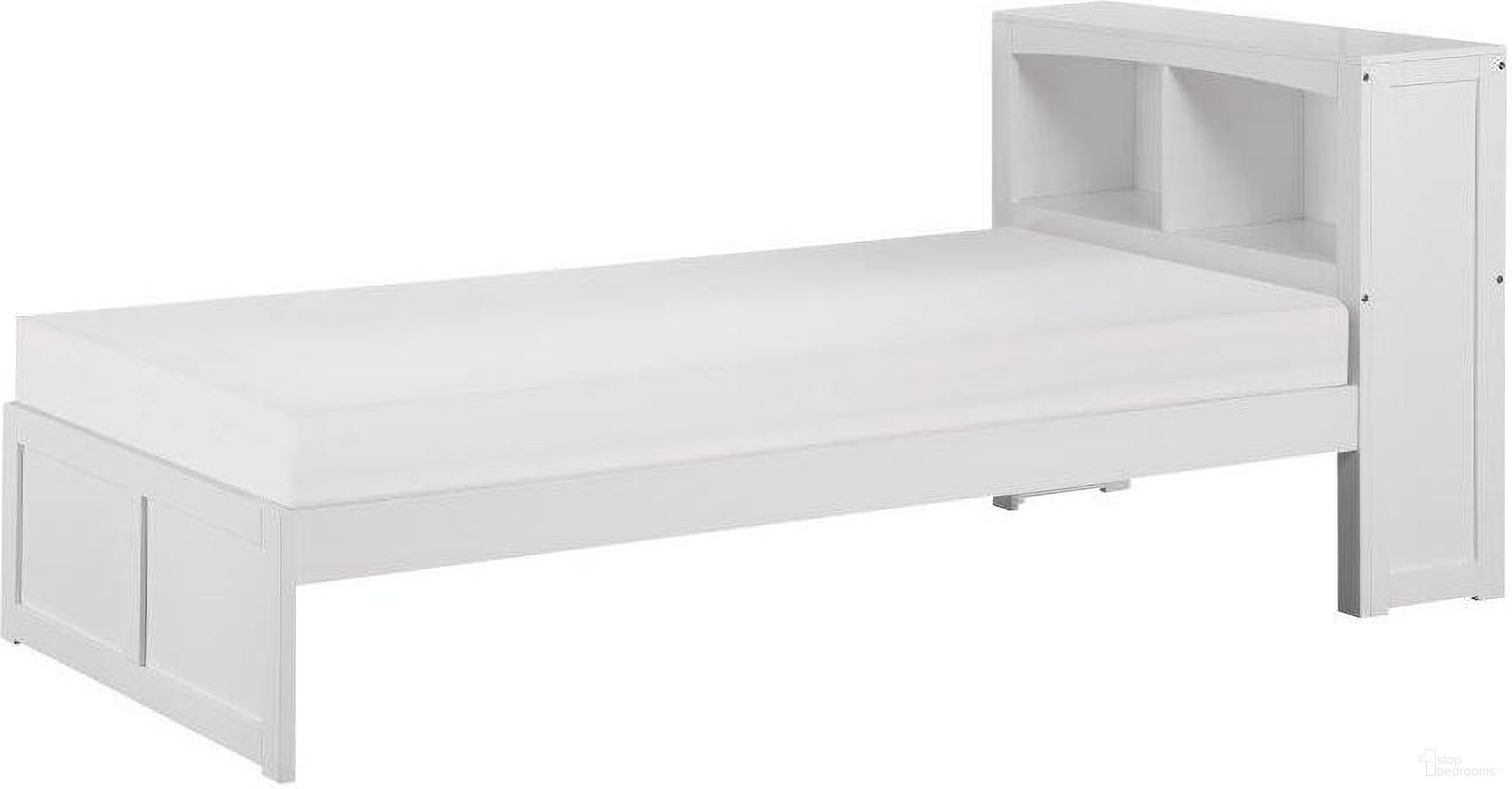 The appearance of Galen White Twin Bookcase Bed designed by Homelegance in the transitional interior design. This white piece of furniture was selected by 1StopBedrooms from Galen Collection to add a touch of cosiness and style into your home. Sku: B2053BCW-1;B2053BCW-2. Bed Type: Bookcase Bed. Material: Wood. Bed Size: Twin.