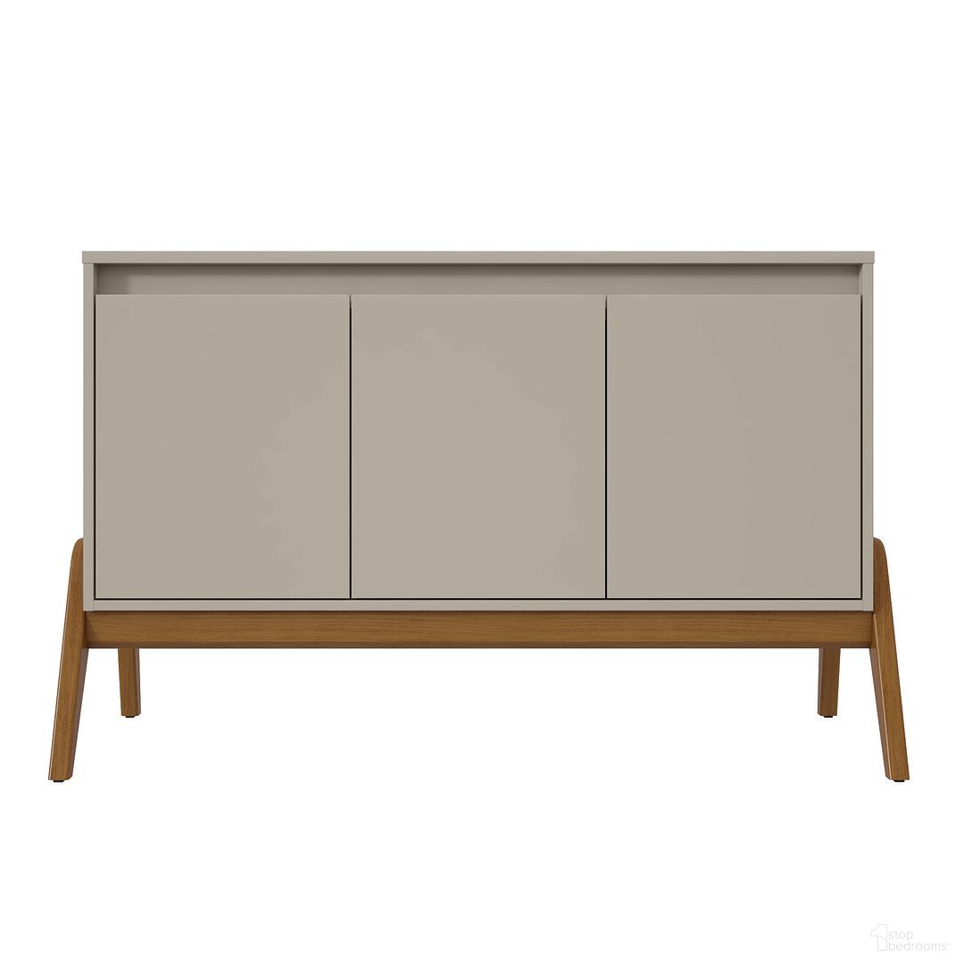 The appearance of Gales 48.50 Inch Sideboard In Greige designed by Manhattan Comfort in the transitional interior design. This greige piece of furniture  was selected by 1StopBedrooms from Gales Collection to add a touch of cosiness and style into your home. Sku: SB-62676-OW. Material: Wood.