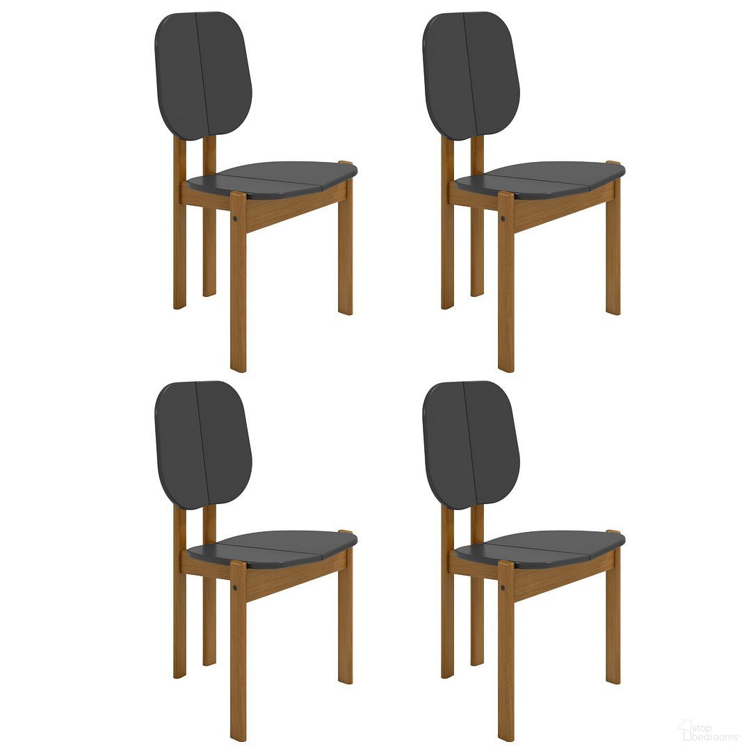 The appearance of Gales Dining Chair Set of 4 In Black designed by Manhattan Comfort in the transitional interior design. This matte black piece of furniture  was selected by 1StopBedrooms from Gales Collection to add a touch of cosiness and style into your home. Sku: DC-83938-BK;DC-83938-BK. Material: MDF. Chair Type: Side Chair.