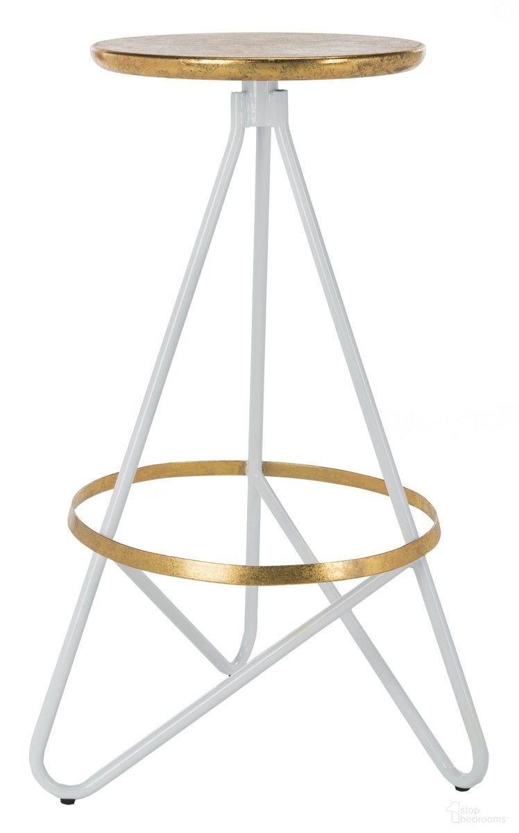 The appearance of Galexia Bar Stool in Gold designed by Safavieh in the modern / contemporary interior design. This gold piece of furniture was selected by 1StopBedrooms from Galexia Collection to add a touch of cosiness and style into your home. Sku: BST3200C. Material: Metal.