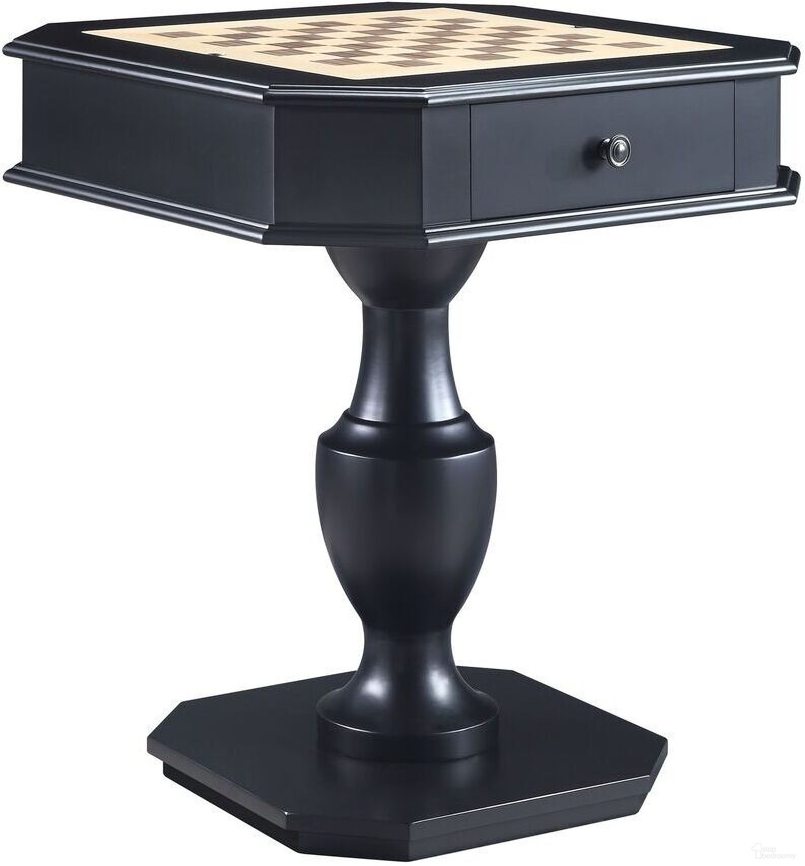 The appearance of Galini Game Table In Black designed by ACME in the transitional interior design. This black piece of furniture was selected by 1StopBedrooms from Galini Collection to add a touch of cosiness and style into your home. Sku: AC00861. Material: Wood.