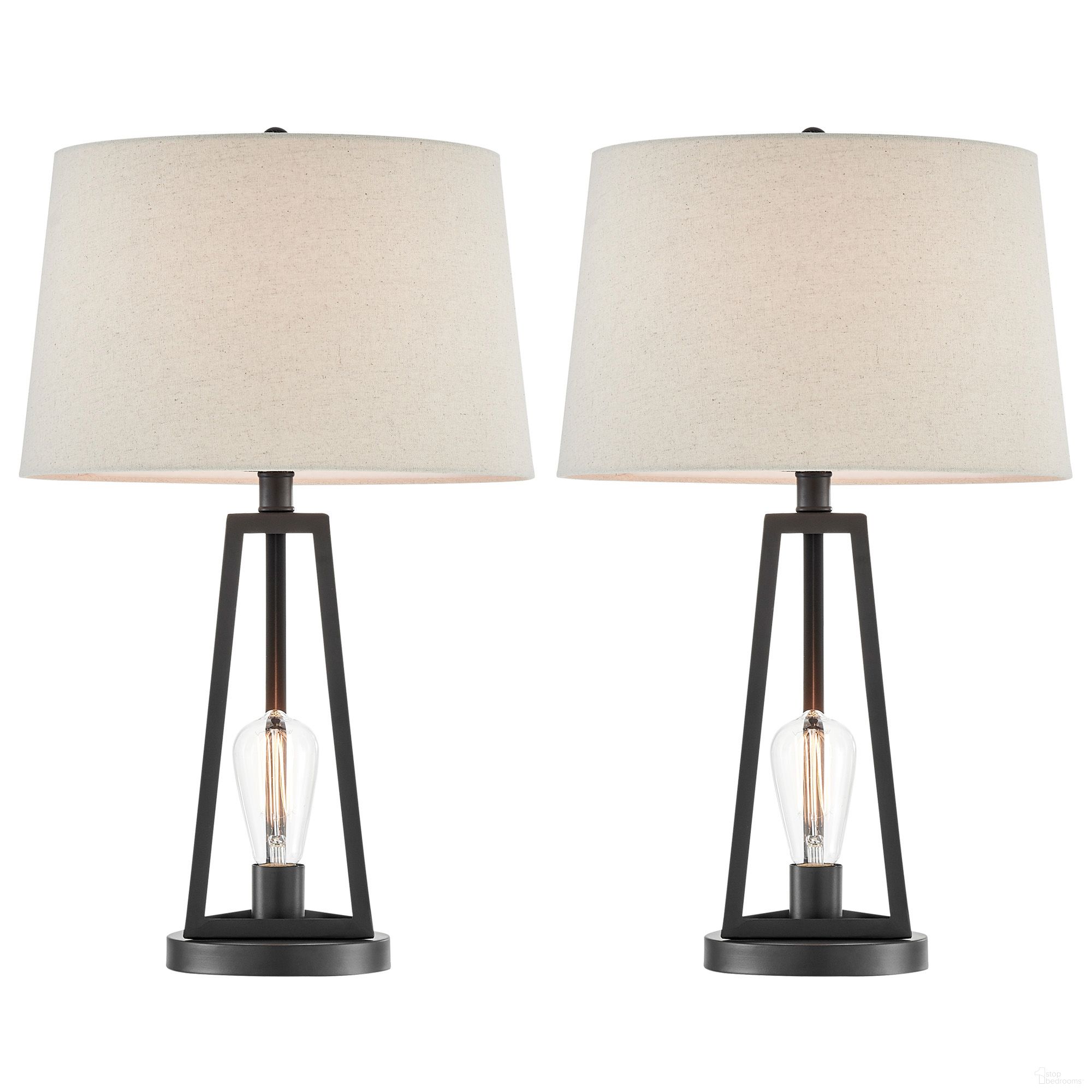 Galini Table Lamp Set of 2 In Black