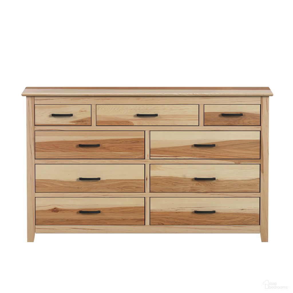 The appearance of Gallagher Dresser In Natural Hickory designed by A-America in the transitional interior design. This hickory piece of furniture  was selected by 1StopBedrooms from Gallagher Collection to add a touch of cosiness and style into your home. Sku: GALNH5510. Material: Wood.