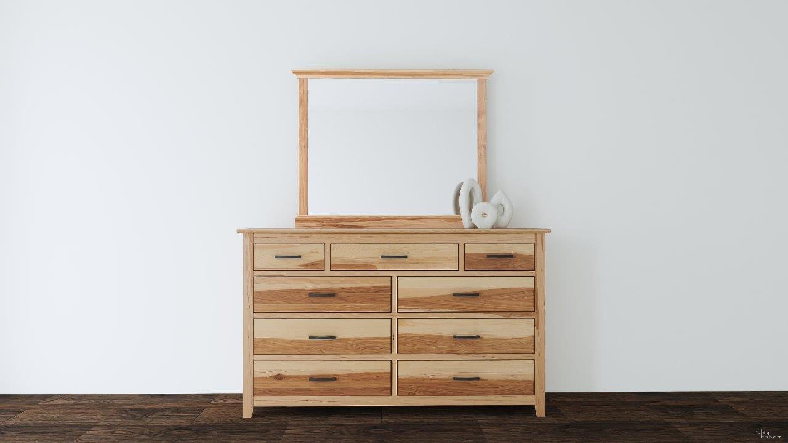 The appearance of Gallagher Mirror In Natural Hickory designed by A-America in the transitional interior design. This hickory piece of furniture  was selected by 1StopBedrooms from Gallagher Collection to add a touch of cosiness and style into your home. Sku: GALNH5550. Material: Wood.