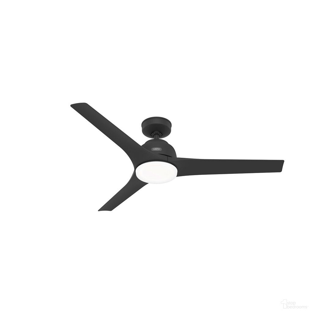 Gallegos 52 Inch Damp Rated Ceiling Fan with LED Light Kit and Wall Control In Matte Black