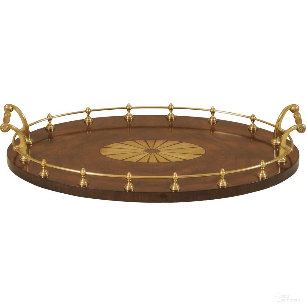 Gallery Tray In Brown and Brass