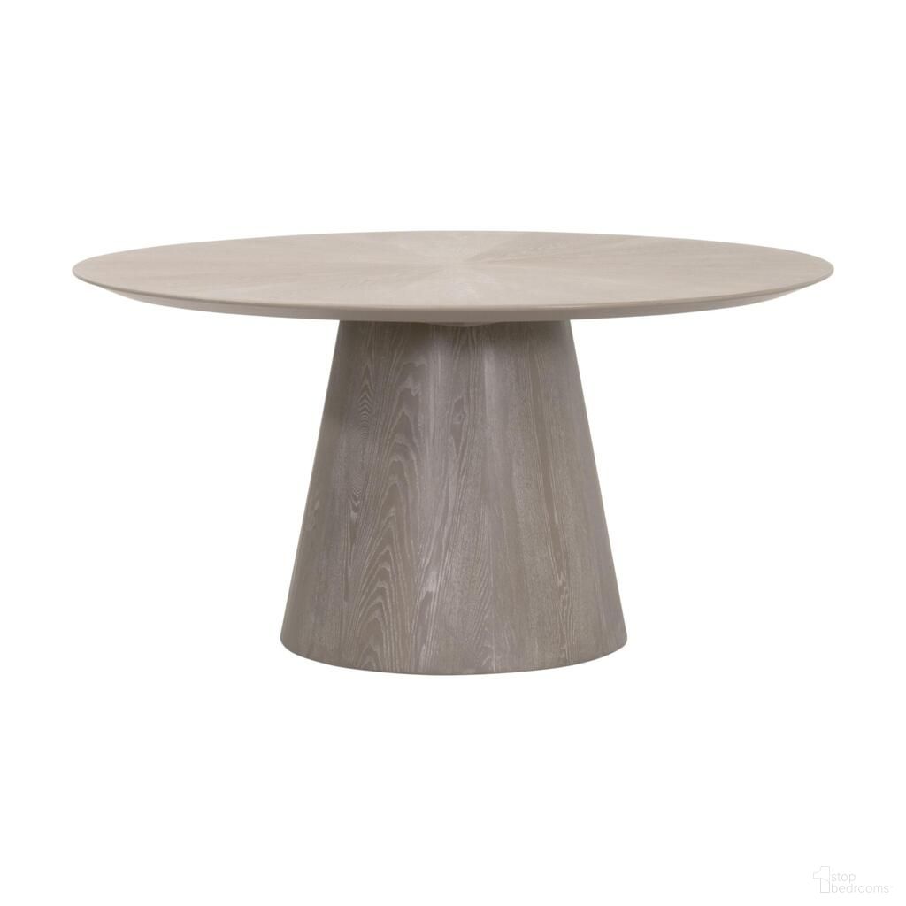 The appearance of Gallo 60 Inch Round Dining Table In Natural Gray Ash designed by Essentials For Living in the transitional interior design. This natural gray ash piece of furniture was selected by 1StopBedrooms from Traditions Collection to add a touch of cosiness and style into your home. Sku: 6025.NG. Table Base Style: Pedestal. Table Top Shape: Round. Size: 60". Material: Ash Wood.