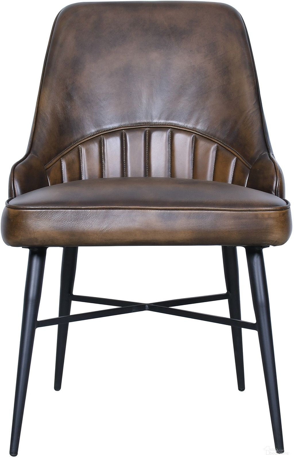 The appearance of Galway Dining Chair In Antique Whiskey Leather designed by Home Trends and Design in the transitional interior design. This whiskey piece of furniture  was selected by 1StopBedrooms from Galway Collection to add a touch of cosiness and style into your home. Sku: ZWGALDCAW. Chair Type: Arm Chair. Material: Buffalo Leather.