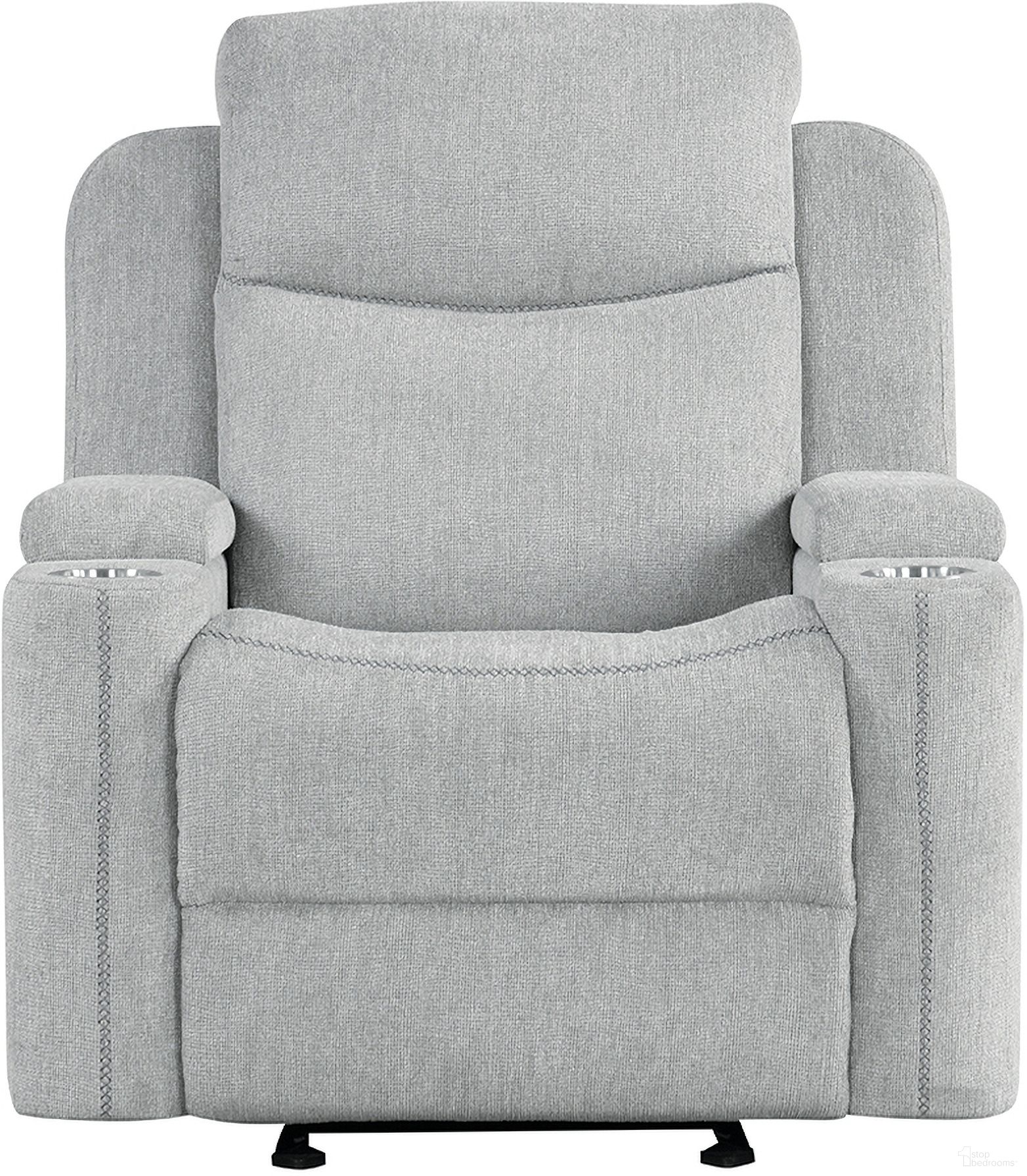 The appearance of Galya Motion Glider Recliner In Light Gray Chenille designed by ACME in the transitional interior design. This light gray chenille piece of furniture was selected by 1StopBedrooms from Galya Collection to add a touch of cosiness and style into your home. Sku: LV04682. Material: Wood.