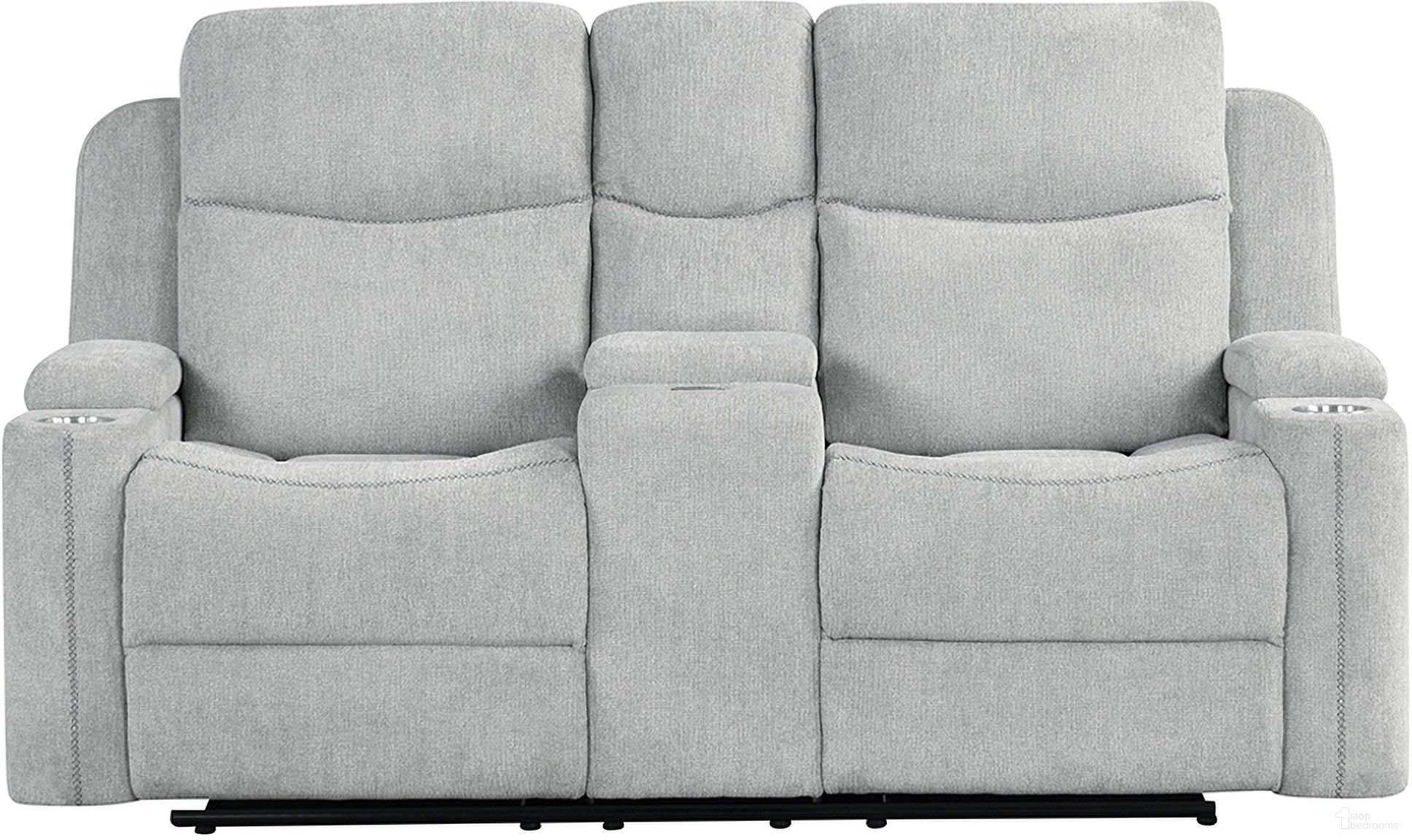 The appearance of Galya Motion Loveseat with Console In Light Gray Chenille designed by ACME in the transitional interior design. This light gray chenille piece of furniture was selected by 1StopBedrooms from Galya Collection to add a touch of cosiness and style into your home. Sku: LV04681. Material: Wood.