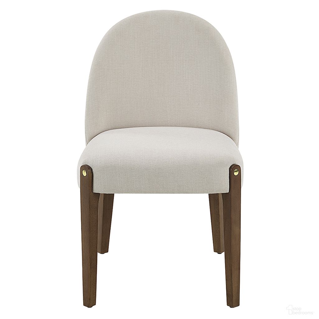 Gamarya Side Chair Set of 2 In Beige and White