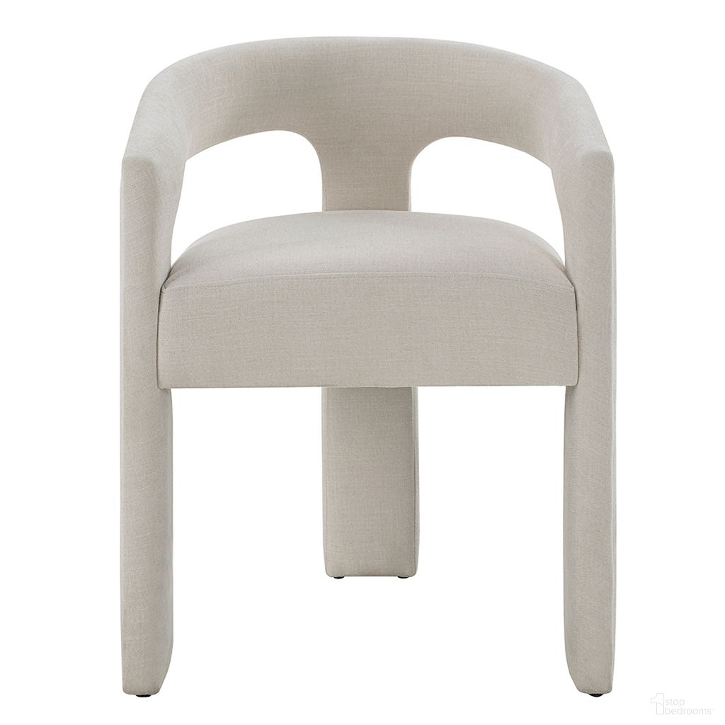 Gamarya Arm Chair Set of 2 In Beige Chenille