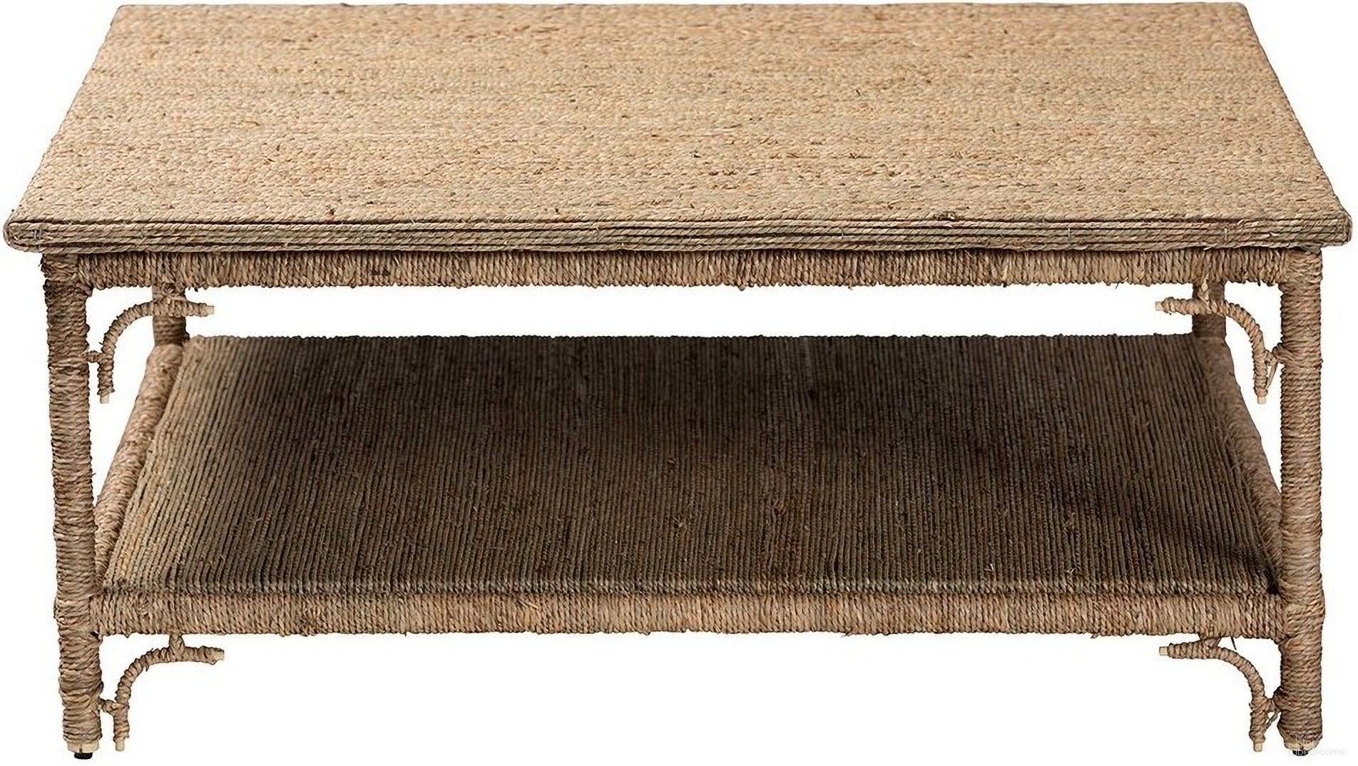Ganit Handwoven Seagrass Coffee Table In Natural Brown