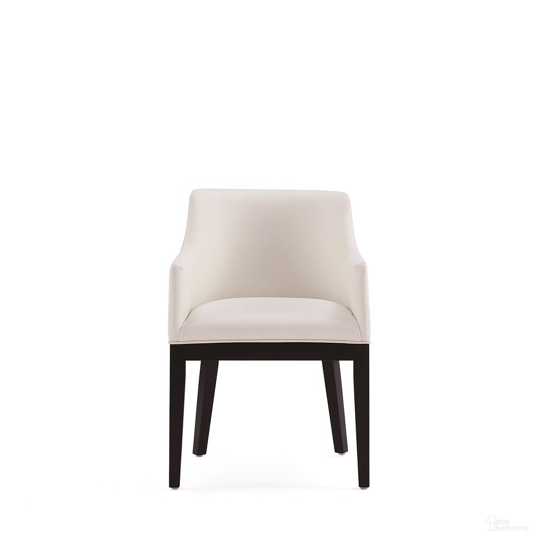 The appearance of Gansevoort Faux Leather Dining Armchair In Cream designed by Manhattan Comfort in the modern / contemporary interior design. This cream piece of furniture  was selected by 1StopBedrooms from Gansevoort Collection to add a touch of cosiness and style into your home. Sku: DC051AR-CR. Material: Wood. Chair Type: Arm Chair.