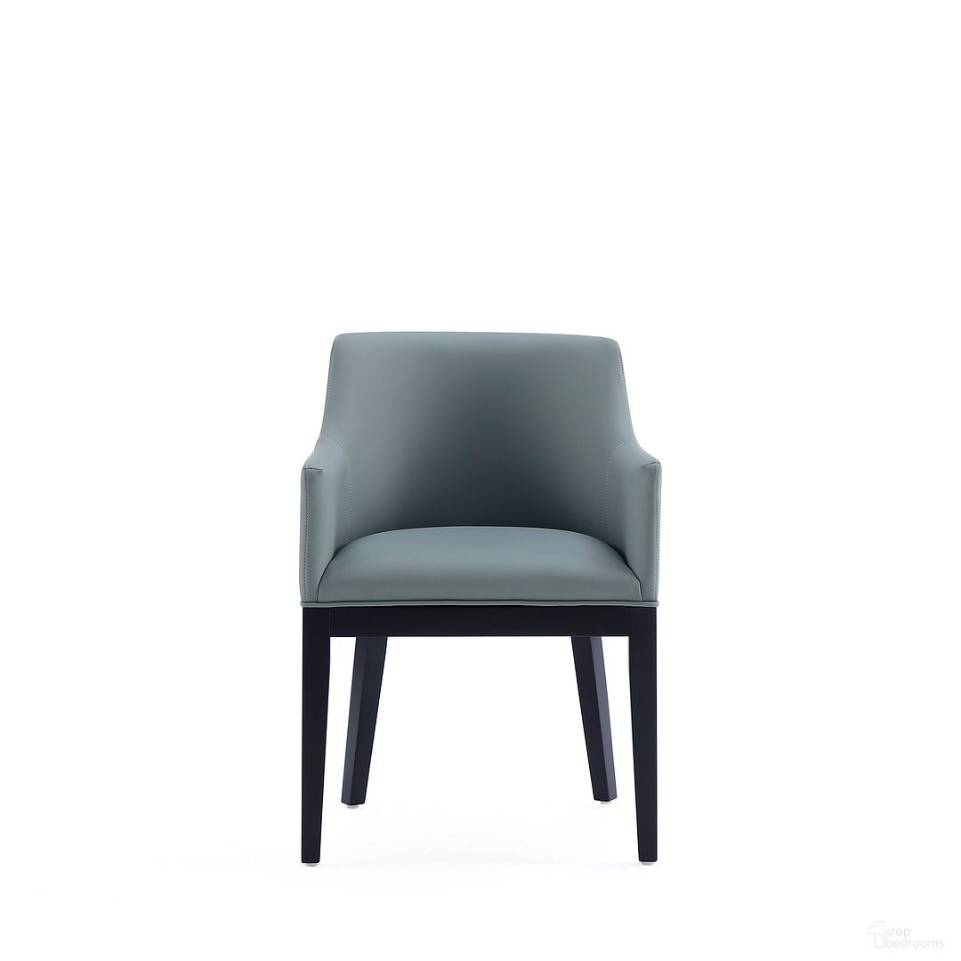 Gansevoort Faux Leather Dining Armchair In Pewter