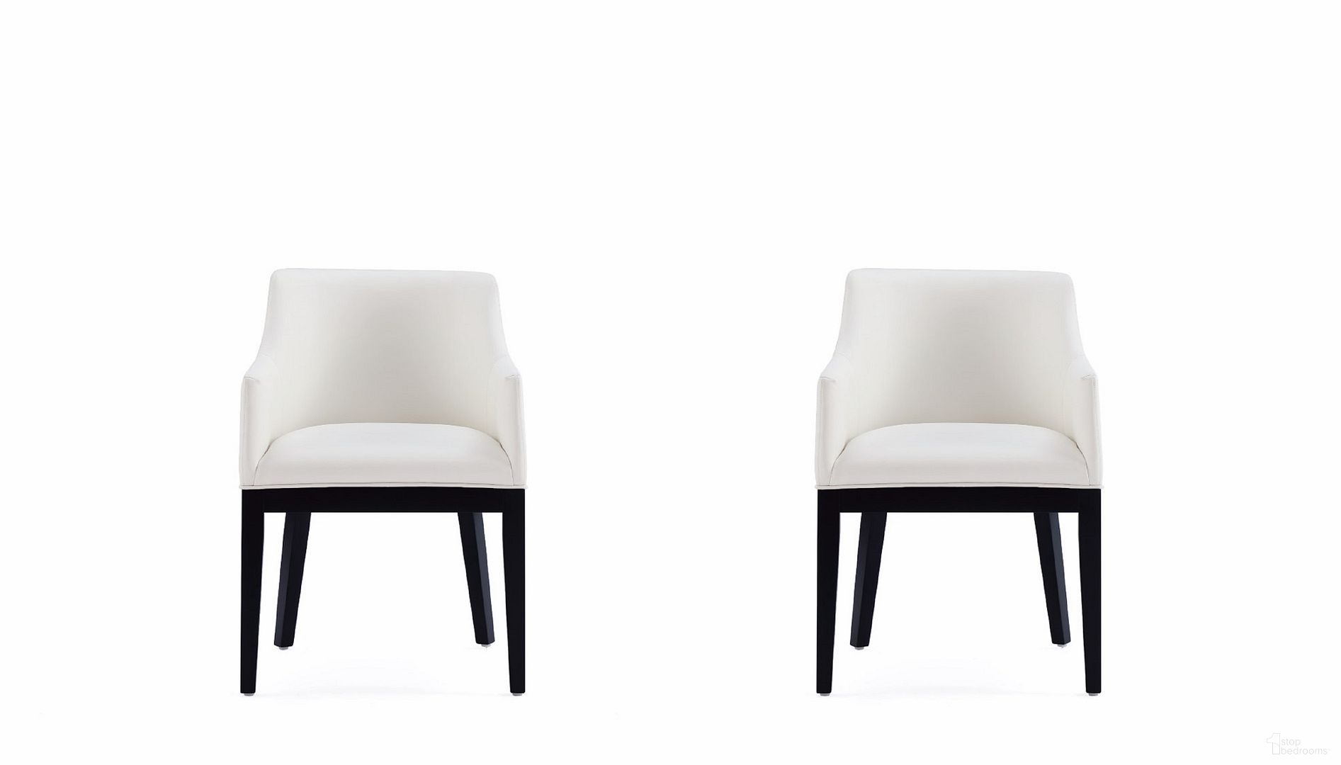 The appearance of Gansevoort Faux Leather Dining Armchair Set of 2 In Cream designed by Manhattan Comfort in the modern / contemporary interior design. This cream piece of furniture  was selected by 1StopBedrooms from Gansevoort Collection to add a touch of cosiness and style into your home. Sku: DC051AR-CR;DC051AR-CR. Material: Wood. Chair Type: Arm Chair.