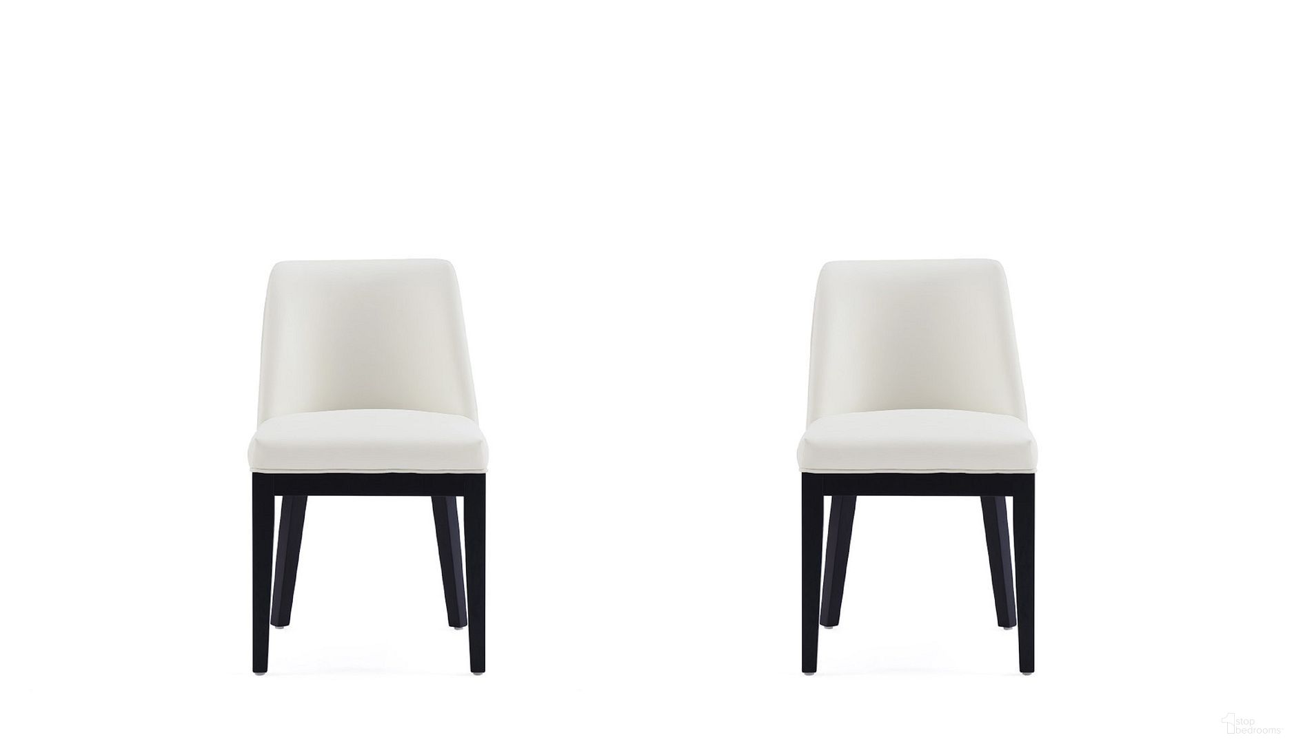 The appearance of Gansevoort Faux Leather Dining Chair Set of 2 In Cream designed by Manhattan Comfort in the modern / contemporary interior design. This cream piece of furniture  was selected by 1StopBedrooms from Gansevoort Collection to add a touch of cosiness and style into your home. Sku: DC051-CR. Material: Wood. Chair Type: Side Chair.