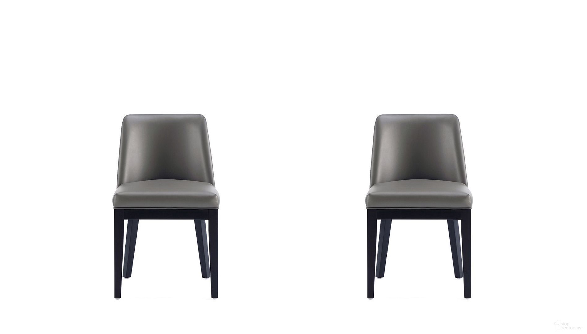 The appearance of Gansevoort Faux Leather Dining Chair Set of 2 In Pebble Grey designed by Manhattan Comfort in the modern / contemporary interior design. This pebble grey piece of furniture  was selected by 1StopBedrooms from Gansevoort Collection to add a touch of cosiness and style into your home. Sku: DC051-PE. Material: Wood. Chair Type: Side Chair.