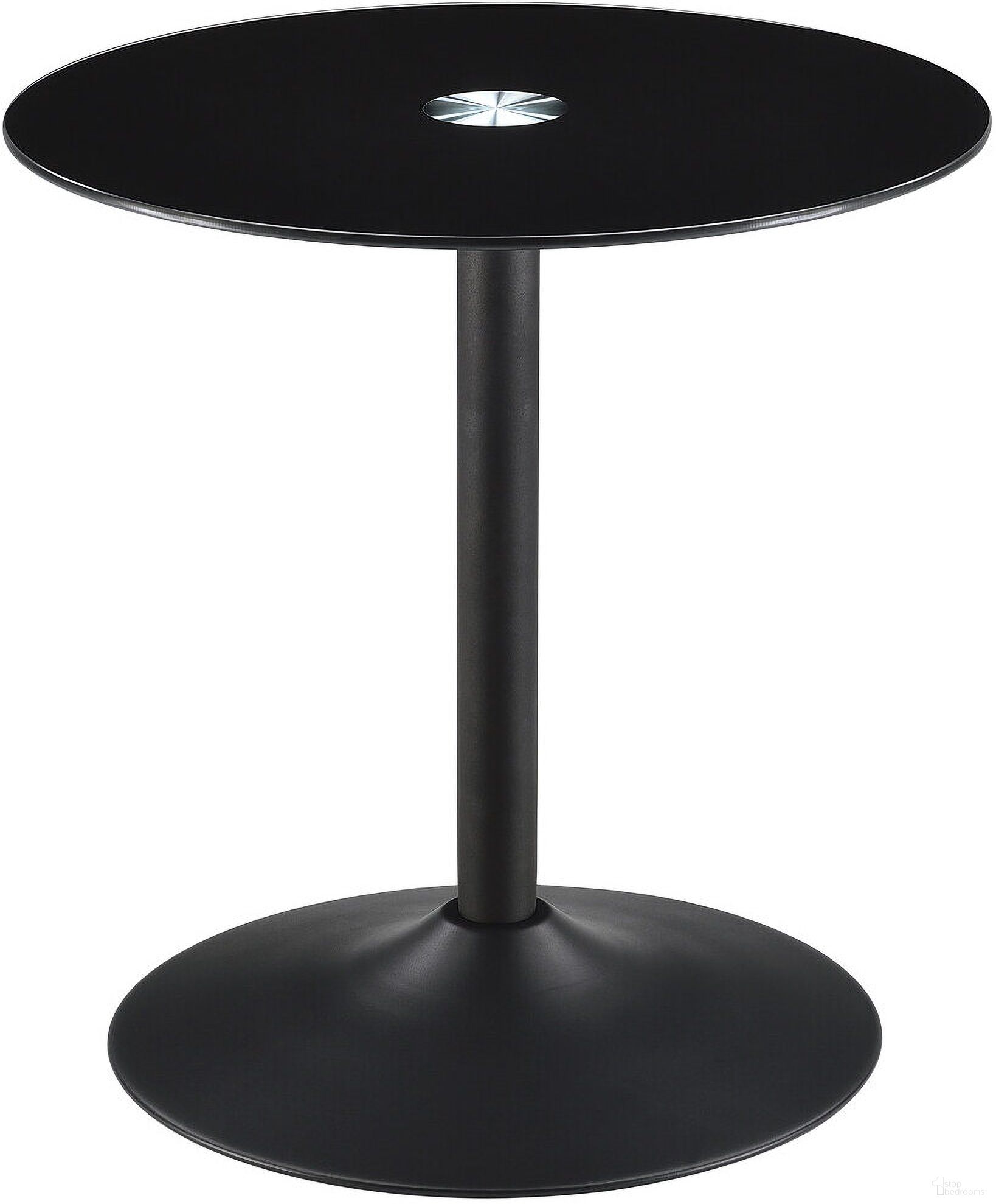 The appearance of Ganso Round Metal End Table with Tempered Glass Top Black designed by Coaster in the modern / contemporary interior design. This black piece of furniture  was selected by 1StopBedrooms from Ganso Collection to add a touch of cosiness and style into your home. Sku: 709687. Material: Metal.