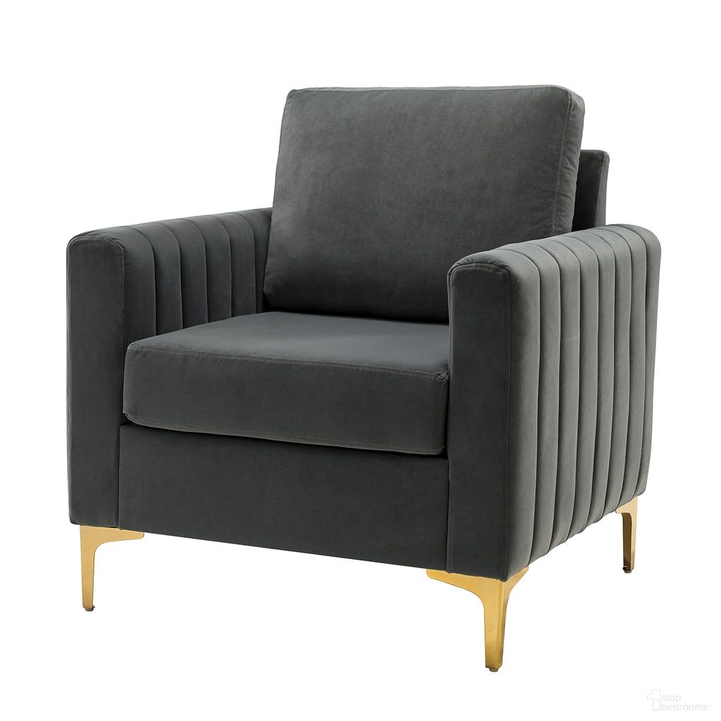 The appearance of Ganymedes Club Chair In Grey designed by Karat Home in the modern / contemporary interior design. This grey piece of furniture was selected by 1StopBedrooms from Ganymedes Collection to add a touch of cosiness and style into your home. Sku: CHHQ0468-GREY. Material: Velvet.