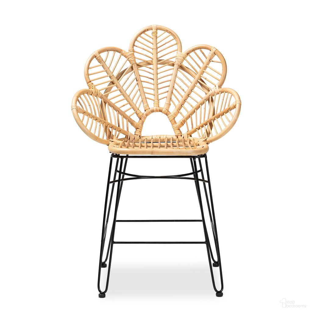 The appearance of Garan Rattan and Metal Counter Stool In Natural Brown and Black designed by Baxton Studio in the bohemian interior design. This natural brown and black piece of furniture was selected by 1StopBedrooms from Garan Collection to add a touch of cosiness and style into your home. Sku: Leaf-Rattan-CS. Material: Natural Rattan.