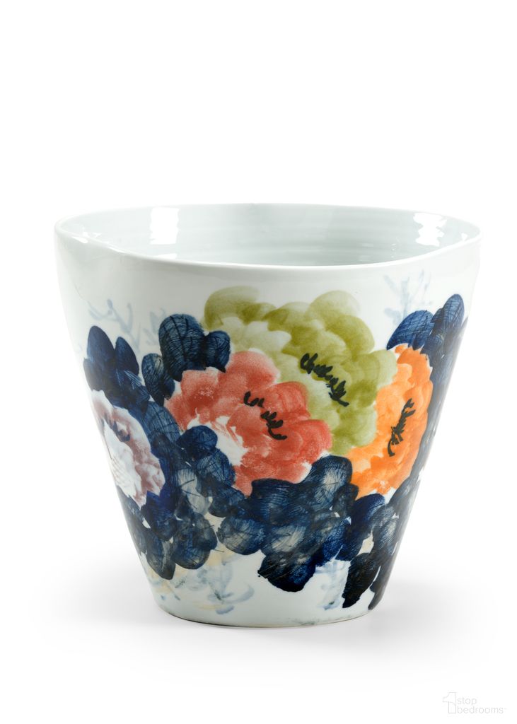 Garden City Planter In Blue and Cream