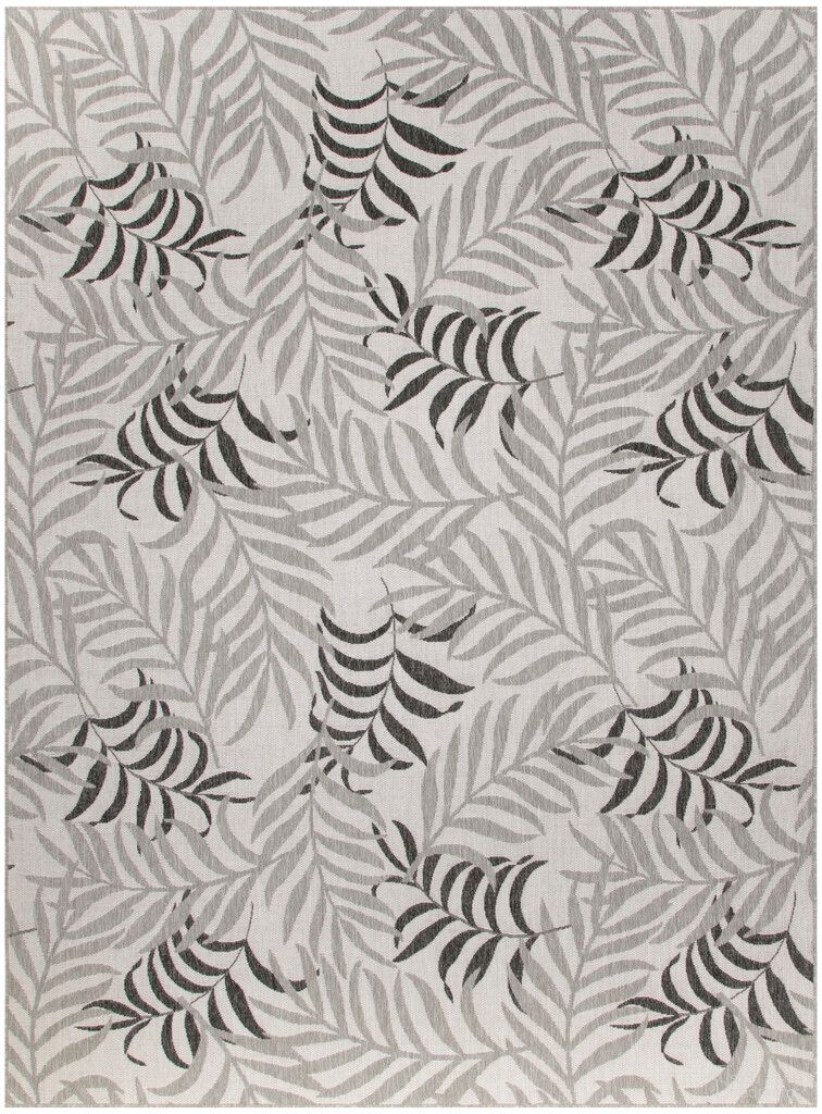 Garden Oasis 9' x 12' Tropical Rug In Grey